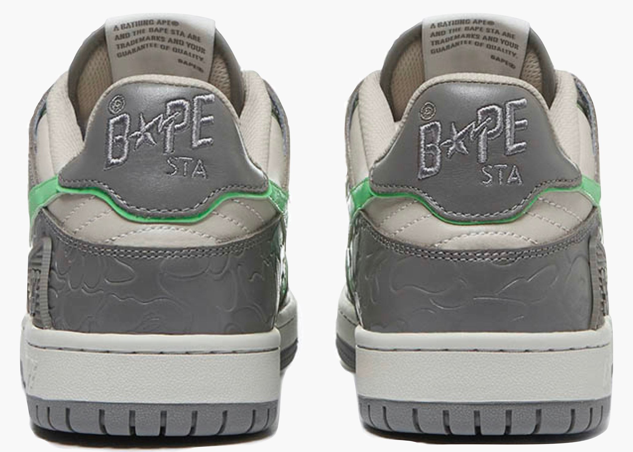A Bathing Ape Bape SK8 Sta Grey Green