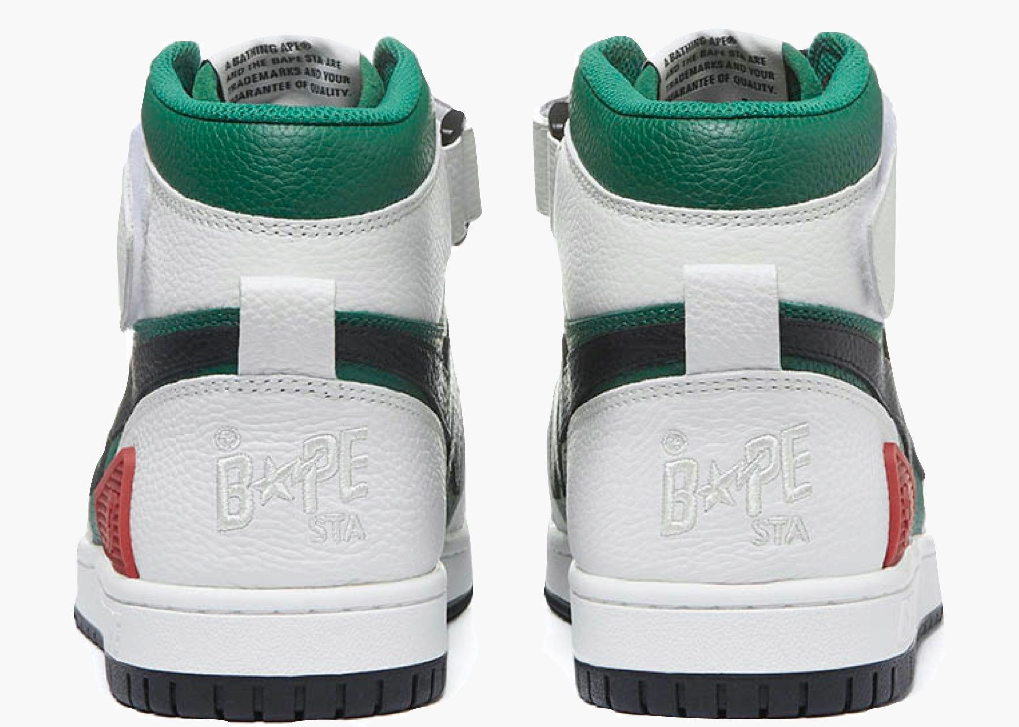 A Bathing Ape Bape SK8 Sta White Green