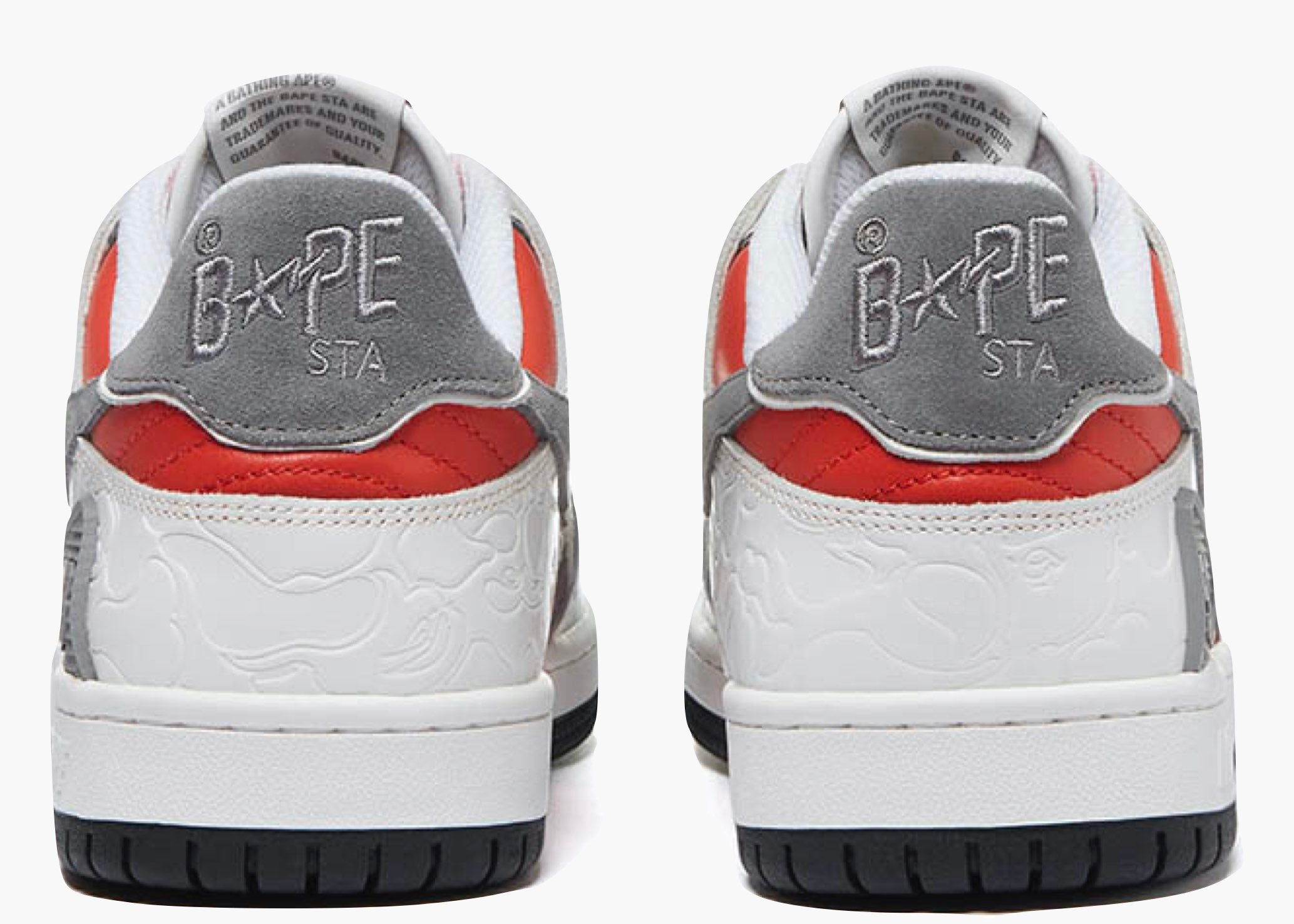 A Bathing Ape Bape SK8 Sta White Red