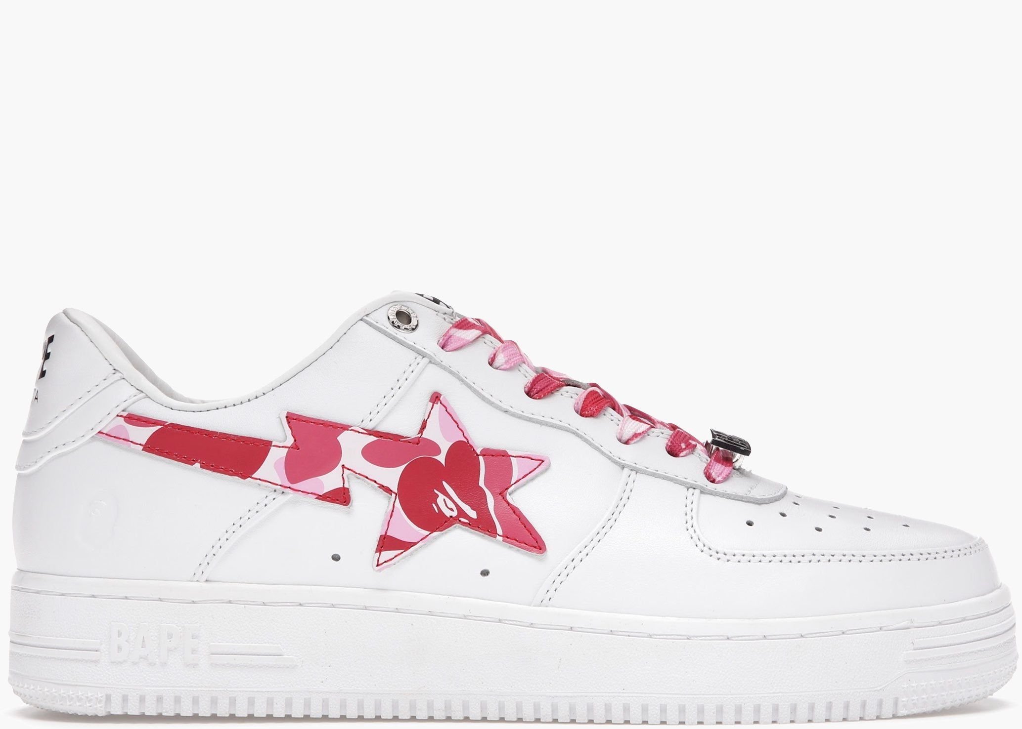 A Bathing Ape Bape Sta Low White ABC Camo Pink