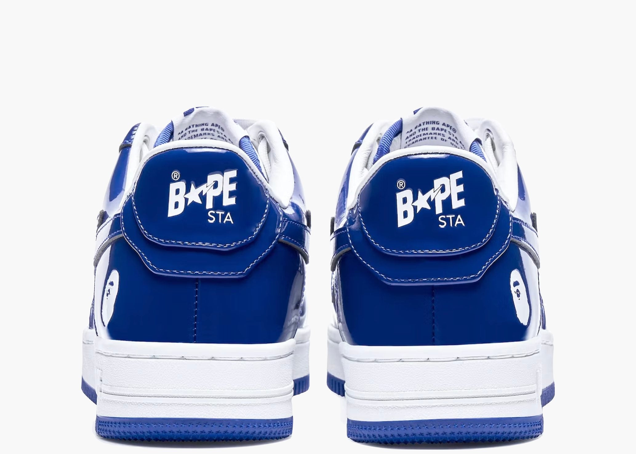A Bathing Ape Bape Sta Patent Leather White Blue (2023) Hype Clothinga Limited Edition