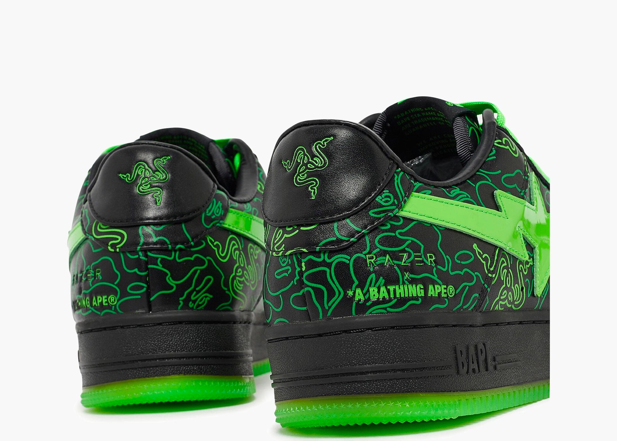 A Bathing Ape Bape Sta Razer Black Green Hype Clothinga Limited Edition