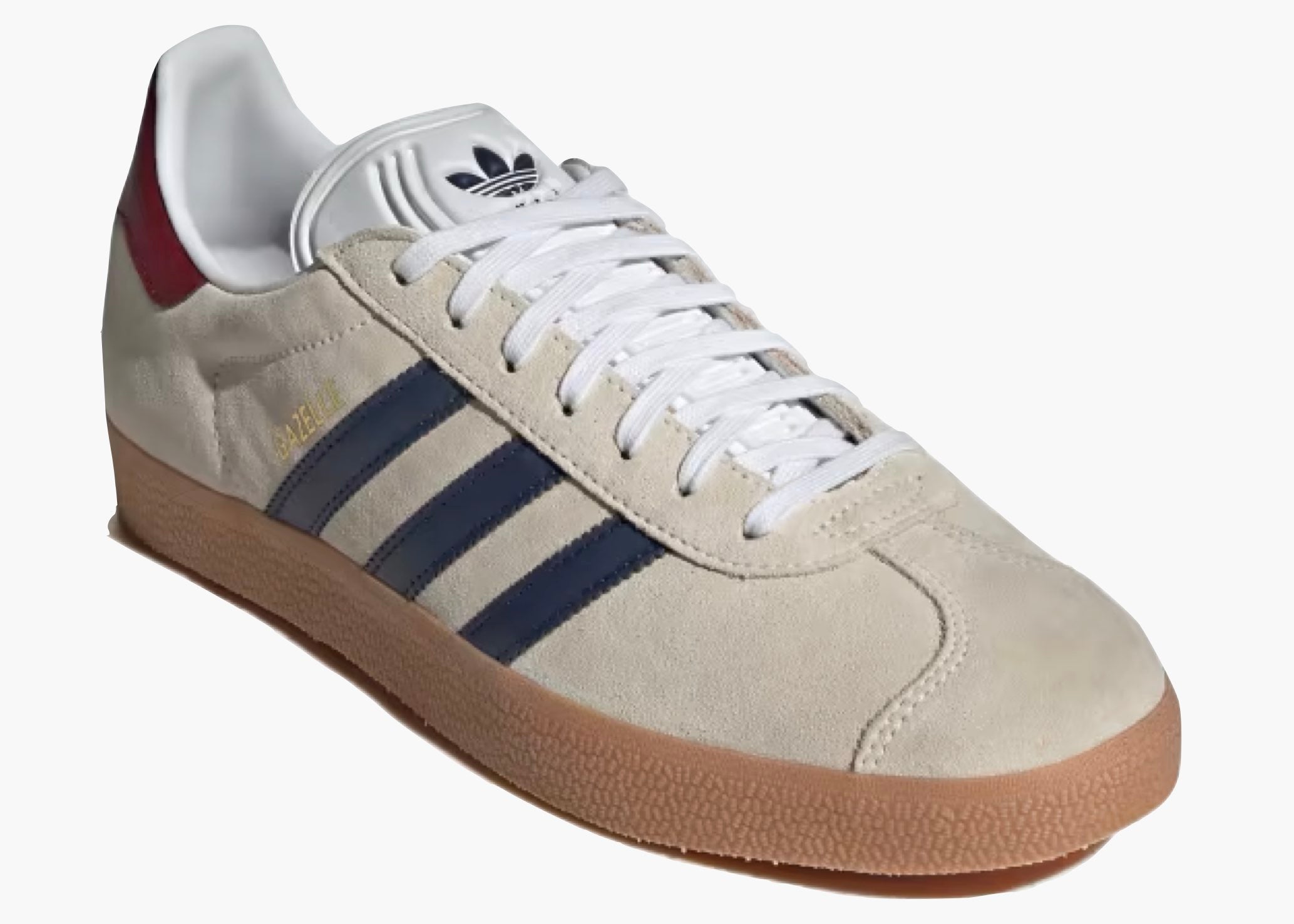Adidas Gazelle Beige Dark Blue Collegiate Burgundy IE0546 Hype Clothinga Limited Edition