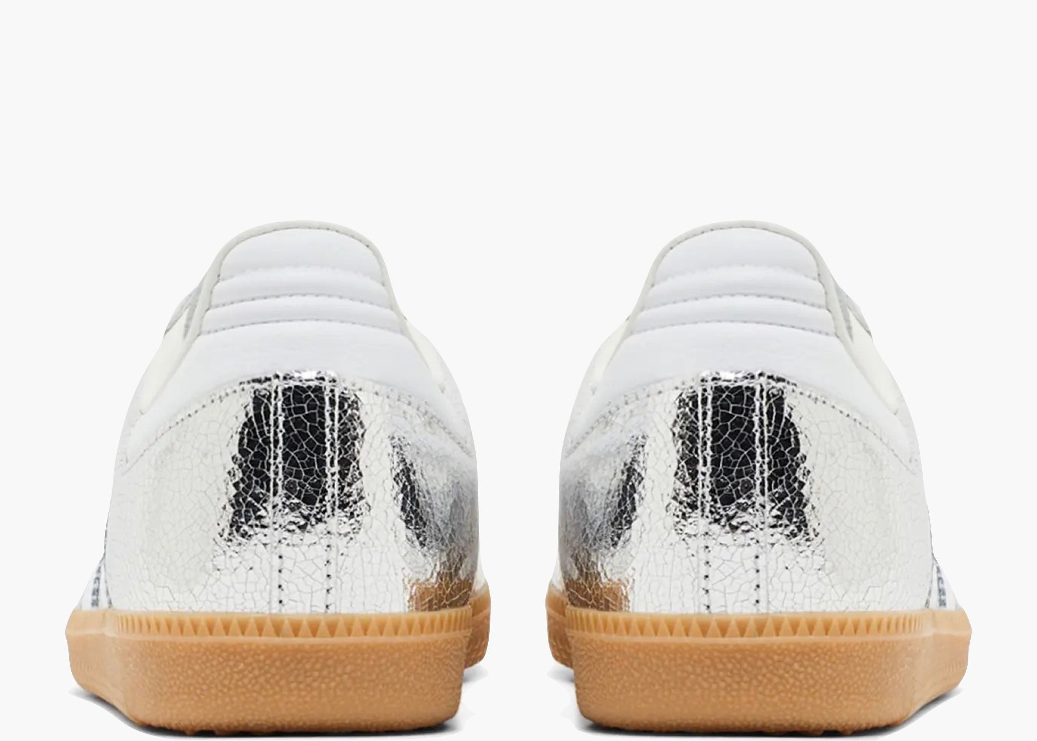 Adidas Samba OG Silver Metallic Cracked Leather (W) JR0035 Hype Clothinga Limited Edition