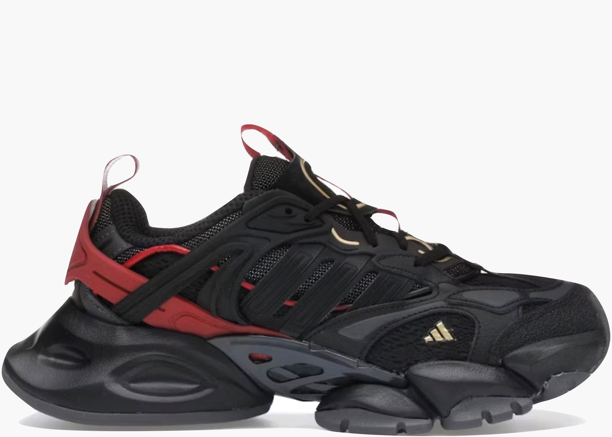 Adidas XLG Runner Deluxe Black Gold Metallic Red JQ2974 Hype Clothinga Limited Edition