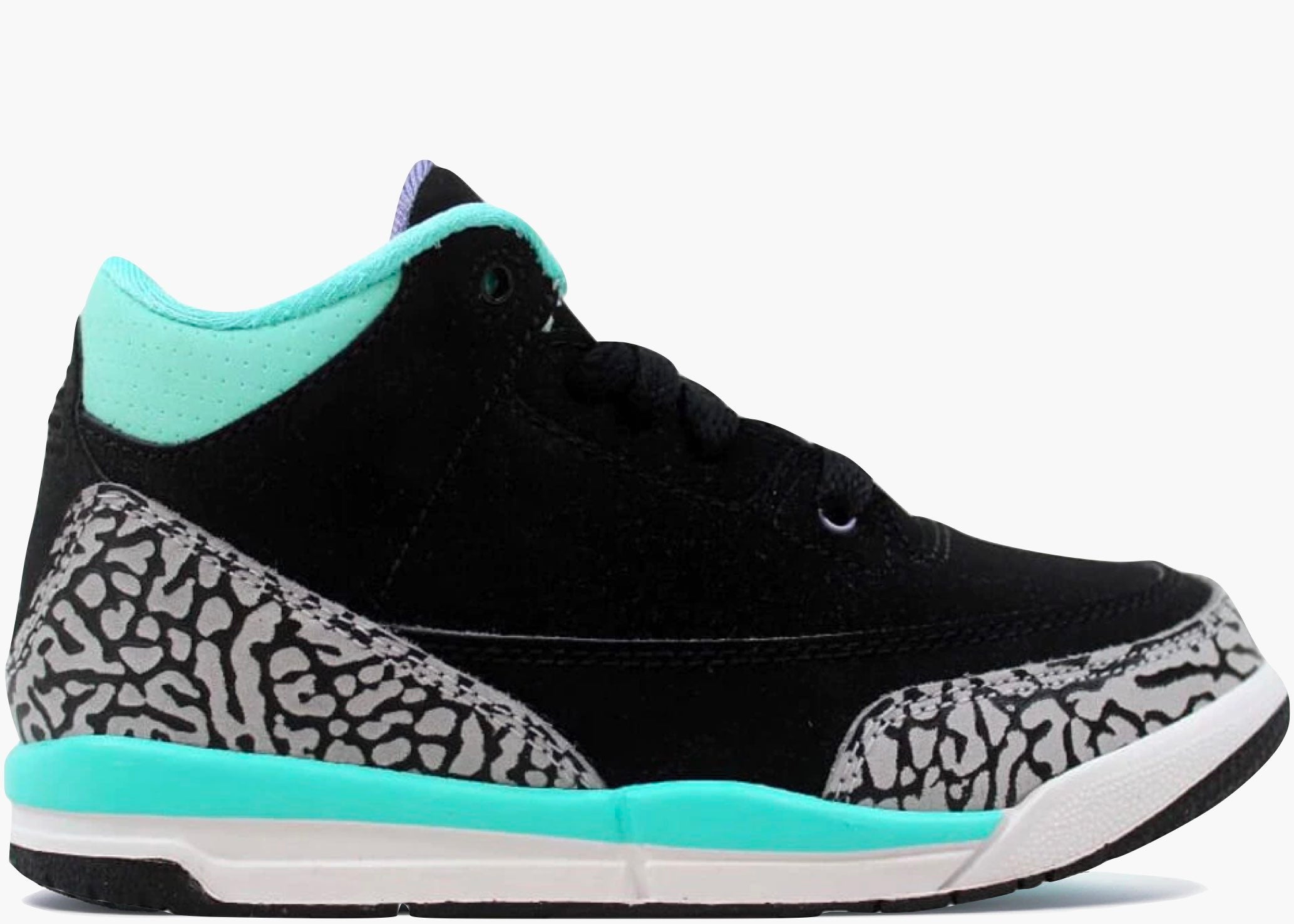 Air Jordan 3 Retro GP Black Iron Purple Bleached Turquoise (PS) Hype Clothinga Limited Edition