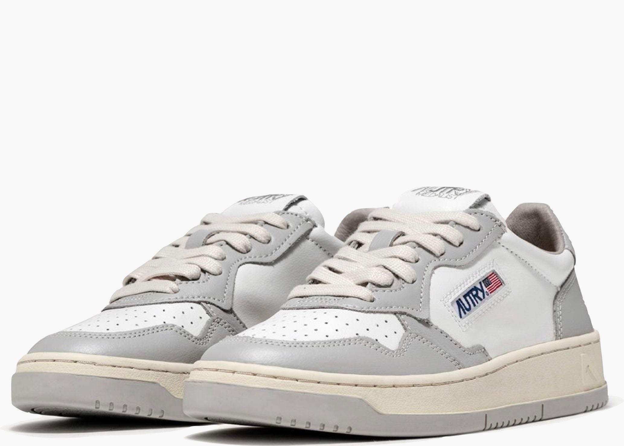 Autry Medalist Leather Low Grey White  AULM-WB10 Hype Clothinga Limited Edition
