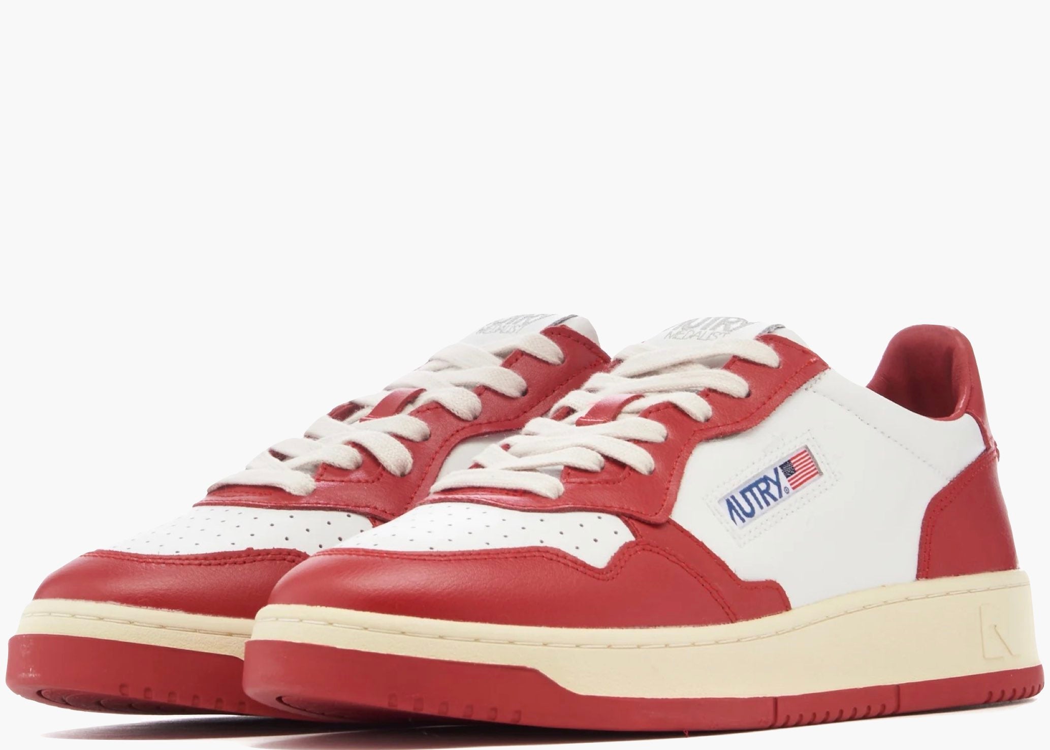 Autry Medalist Leather Low Red White  AULM-WB02 Hype Clothinga Limited Edition