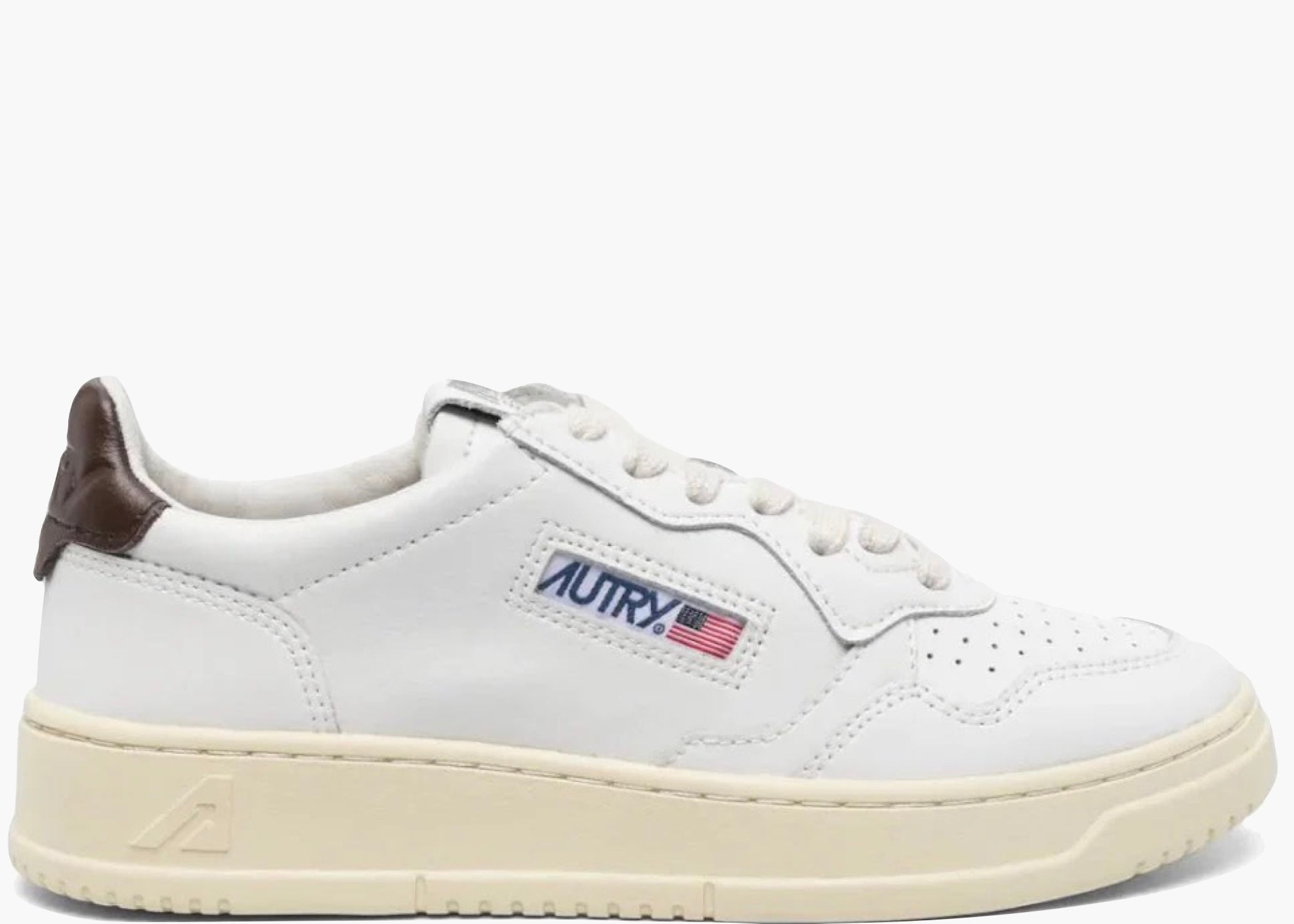 Autry Medalist Leather Low White Brown Tab (W) AULW-LL53 Hype Clothinga Limited Edition
