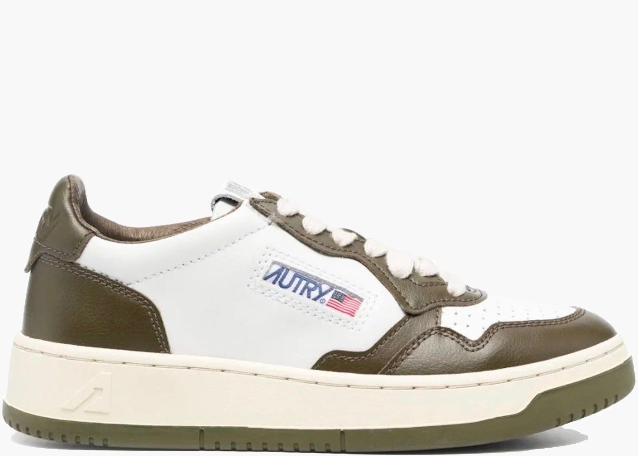 Autry Medalist Leather Low White Olive (W) AULW-WB33 Hype Clothinga Limited Edition