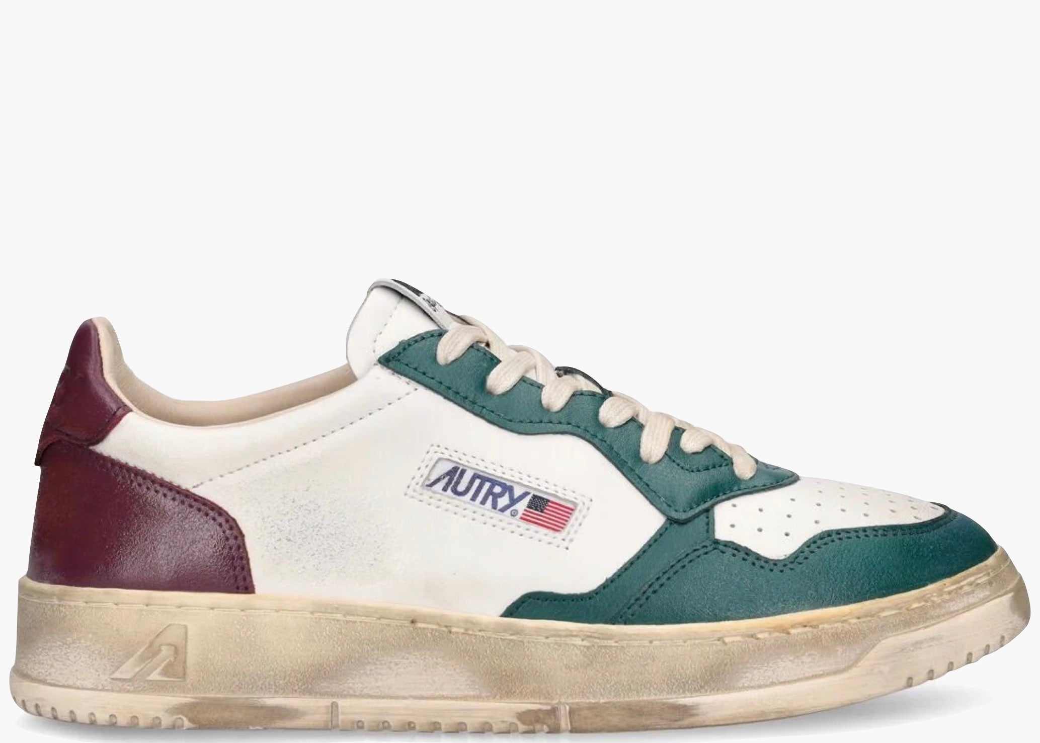 Autry Medalist Super Vintage Leather Low White Petrol (W) AVLW-SV23 Hype Clothinga Limited Edition