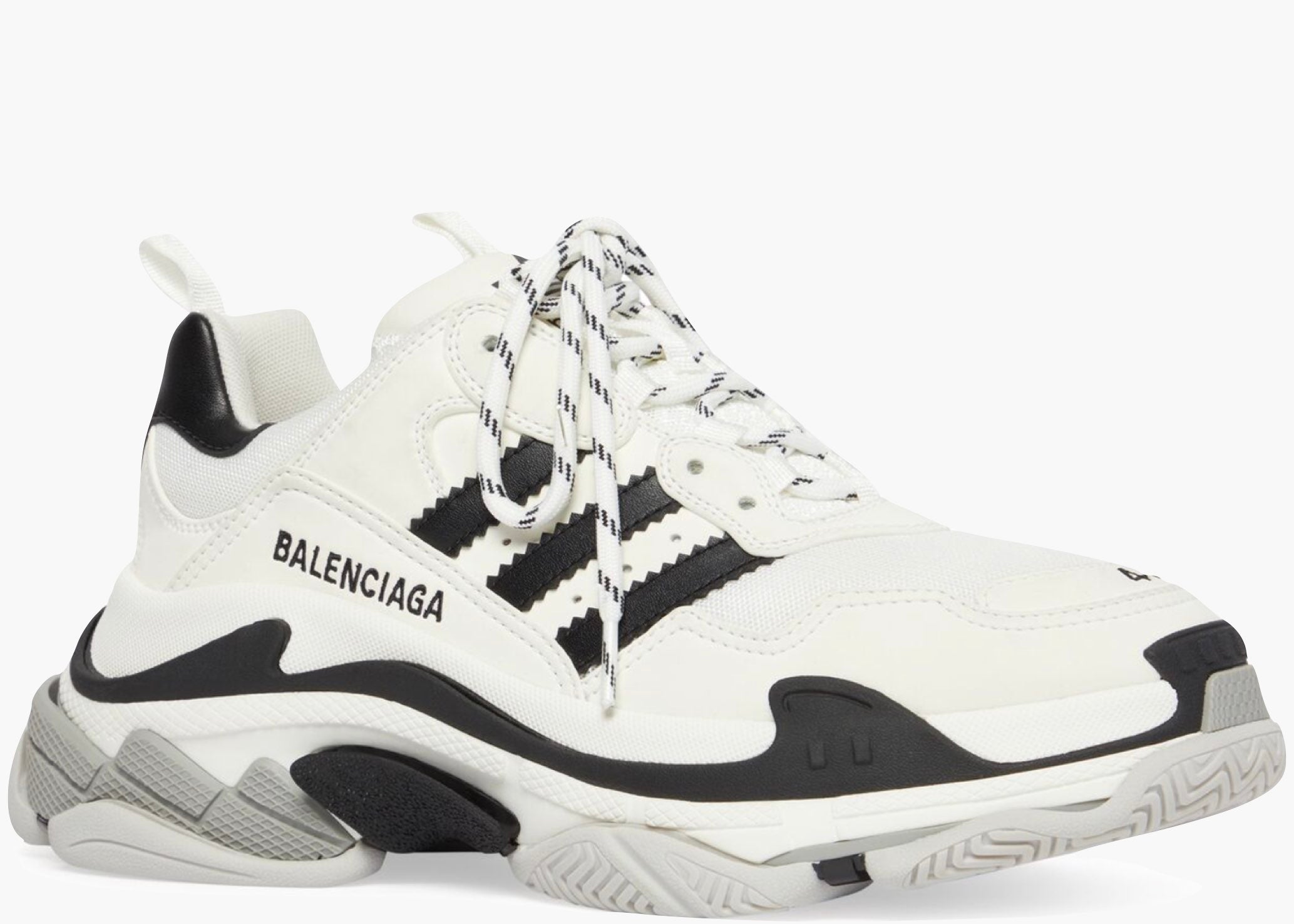 Balenciaga x adidas Triple S White Black 710021W2ZB19112 Hype Clothinga Limited Edition
