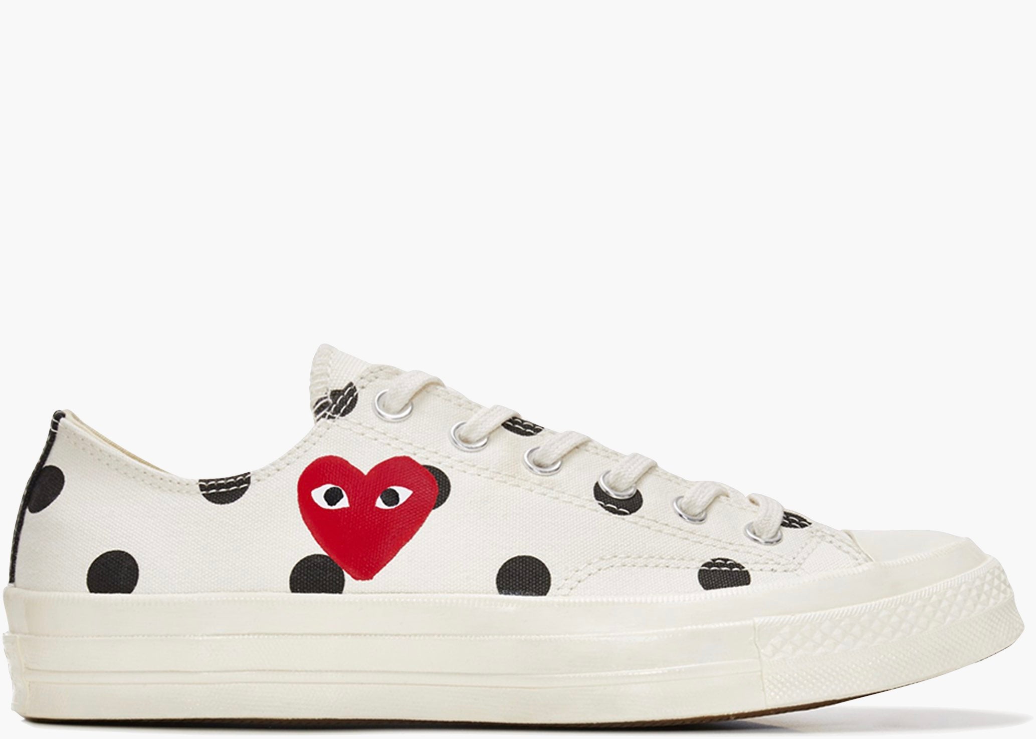 Converse Chuck Taylor All-Star 70s Comme des Garcons PLAY Polka Dot White. Hype Clothinga