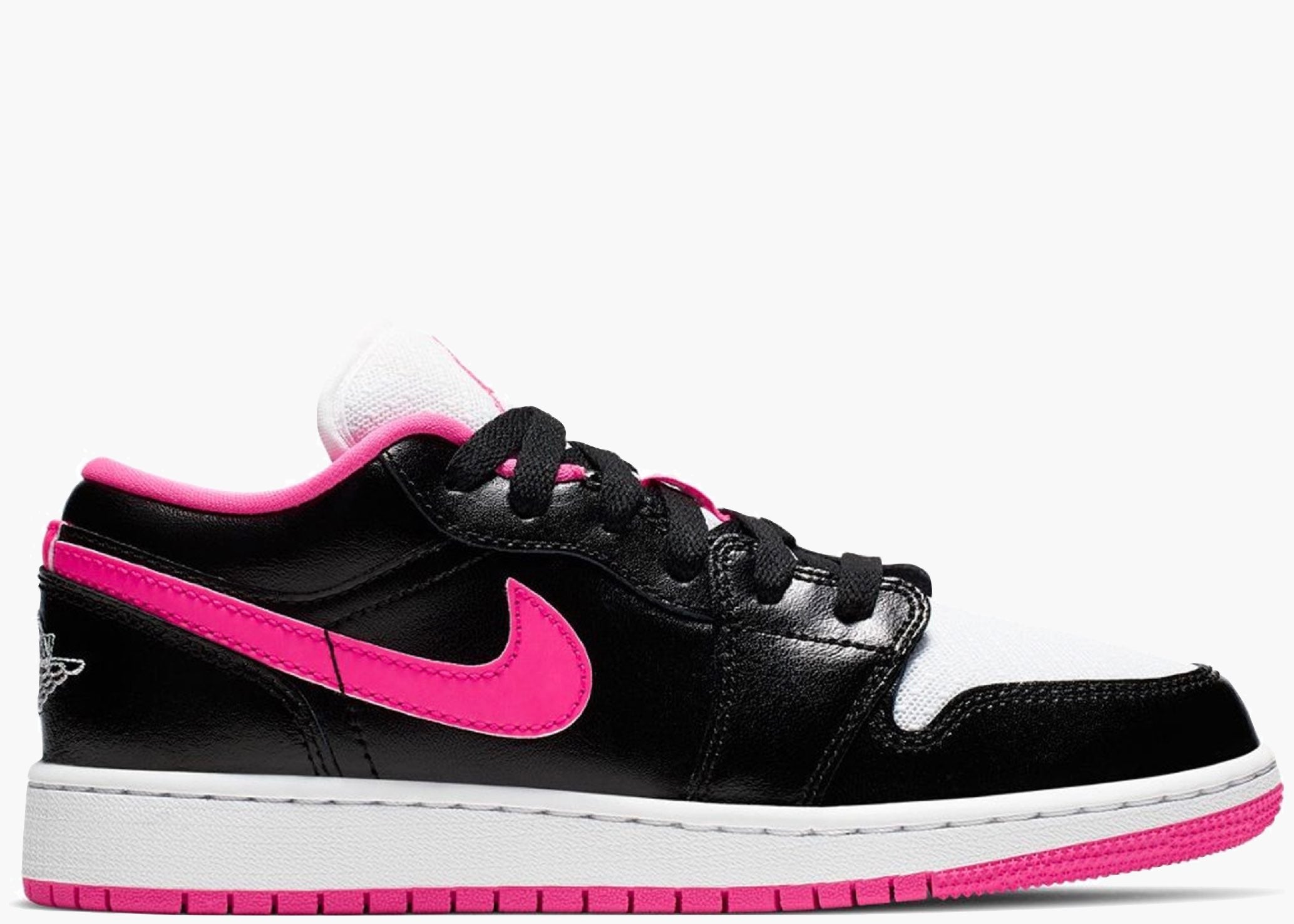 Jordan 1 Low Black White Hyper Pink (GS) 554723-061 Hype Clothinga Limited Edition