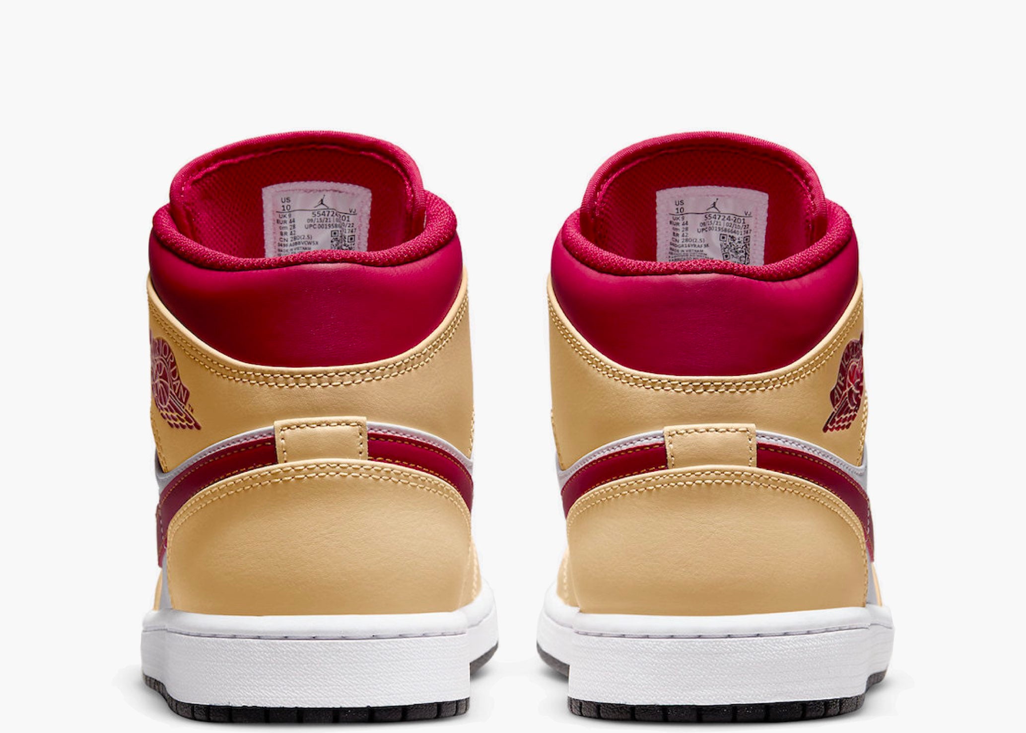 Jordan 1 Mid Light Curry Cardinal Hype Clothinga Limited Edition