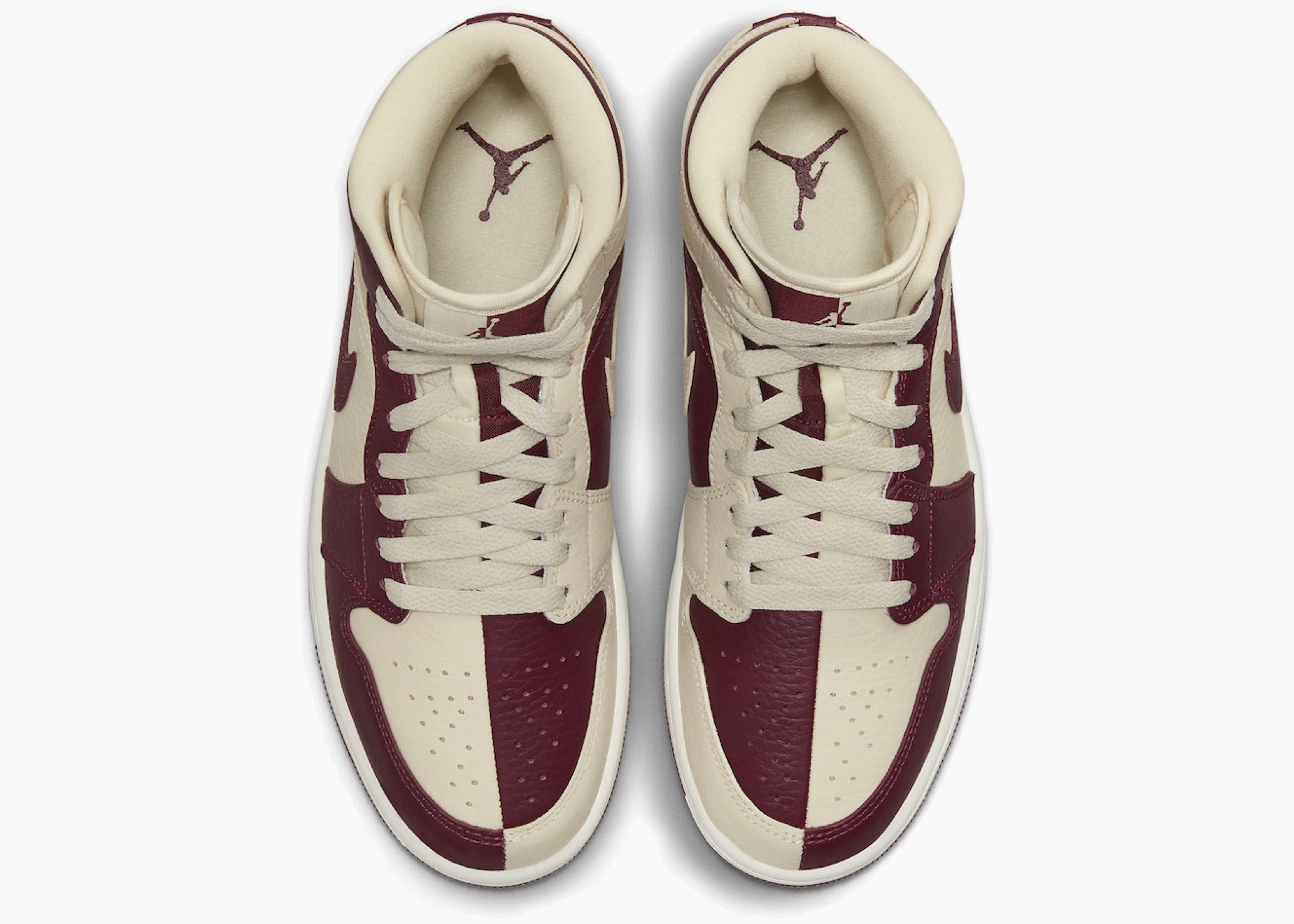 Jordan 1 Mid Split Beach Cherrywood Red (W) Hype Clothinga Limited Edition