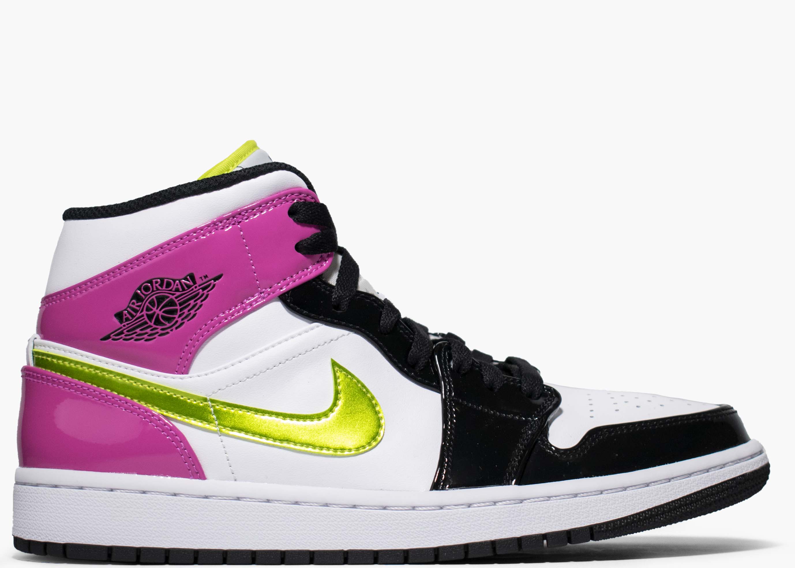 Jordan 1 Mid White Black Cyber Pink CZ9834-100 Hype Clothinga Limited Edition