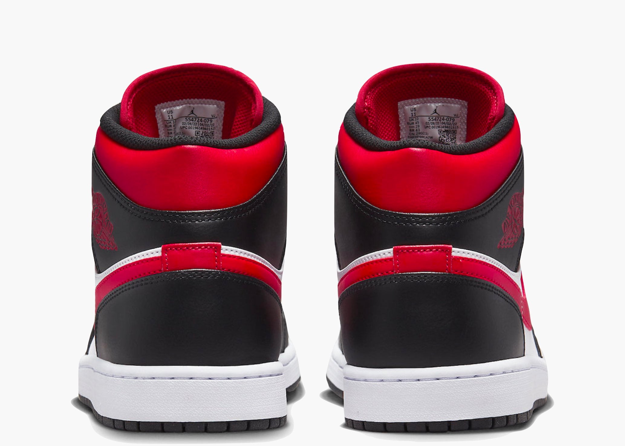 Jordan 1 Mid White Black Red (2022) Hype Clothinga Limited Edition