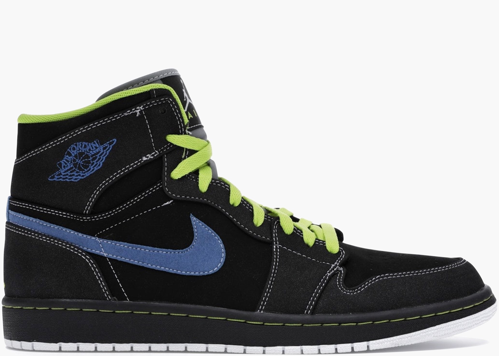 Jordan 1 Retro High Black Cyber Blue Sapphire . hype clothinga