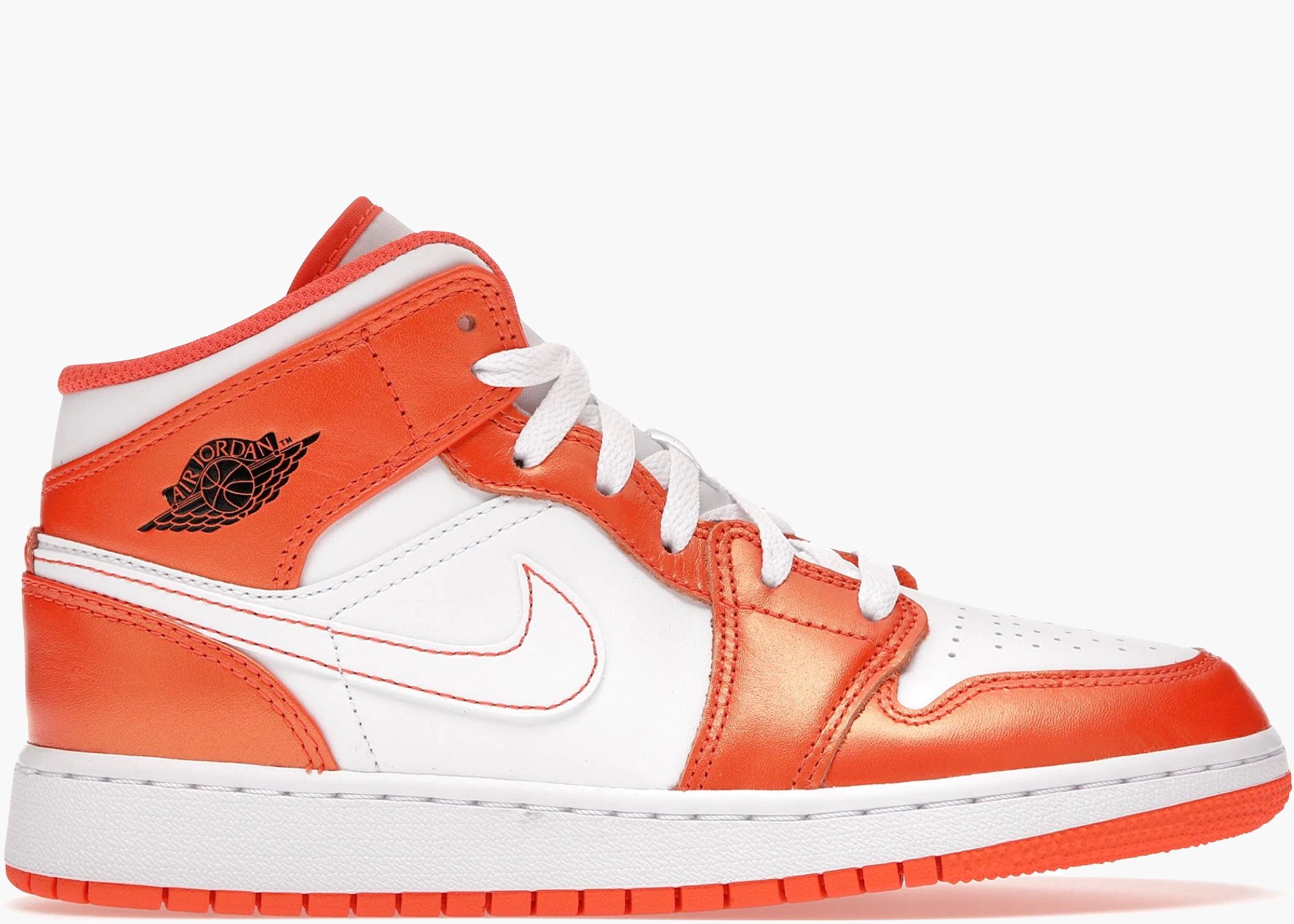 La Nike Air Jordan 1 Mid (GS) Metallic Orange