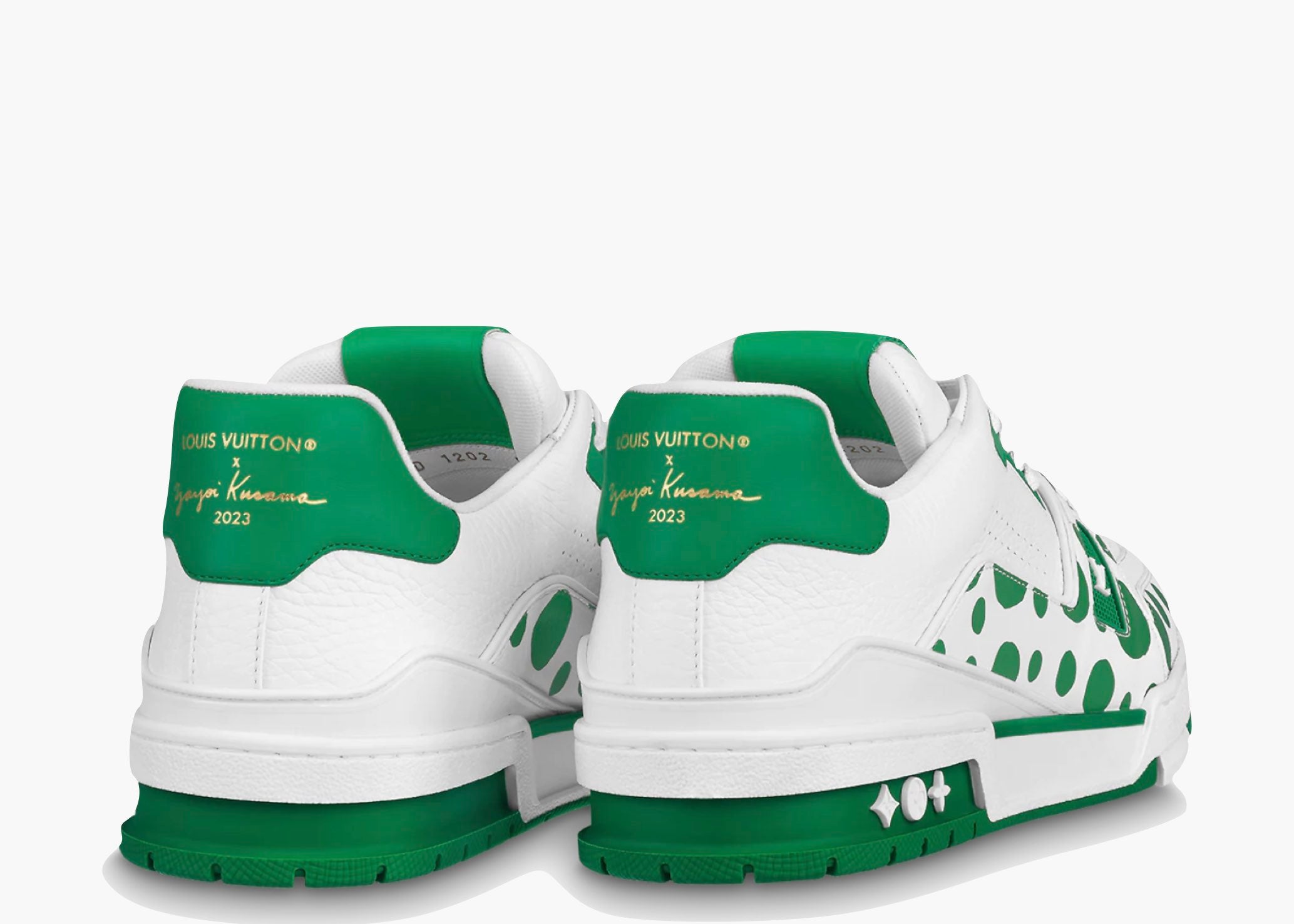 Louis Vuitton LV Trainer Yayoi Kusama Green White 1AB8KJ Hype Clothinga Limited Edition