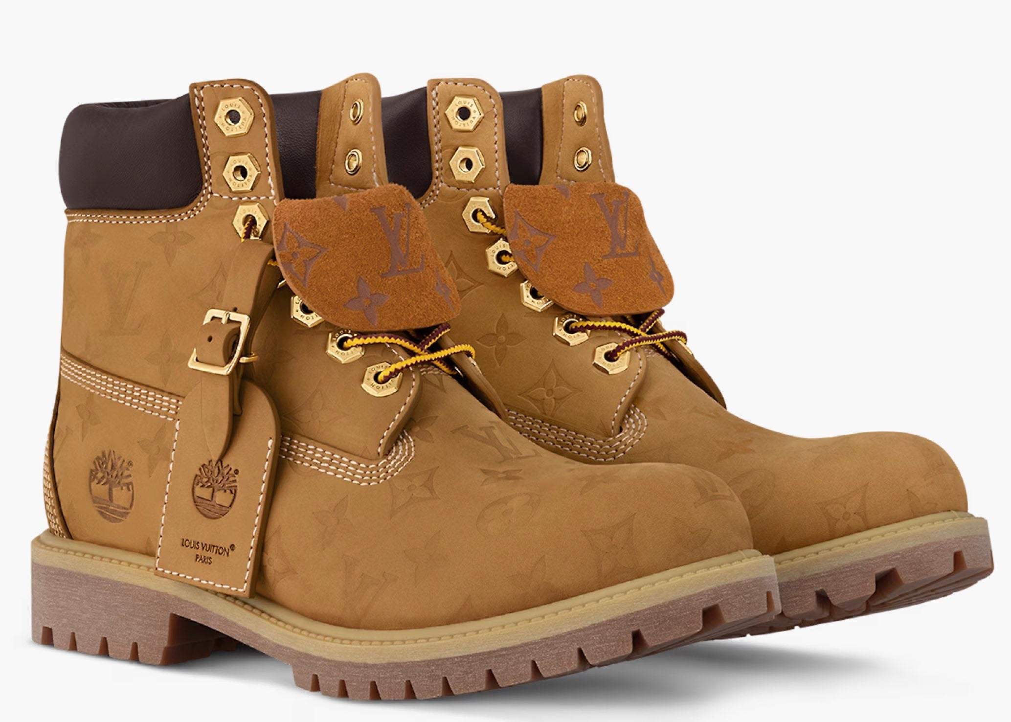Louis Vuitton Timberland 6" Ankle Boot Wheat Monogram 1AD72X Hype Clothinga Limited Edition