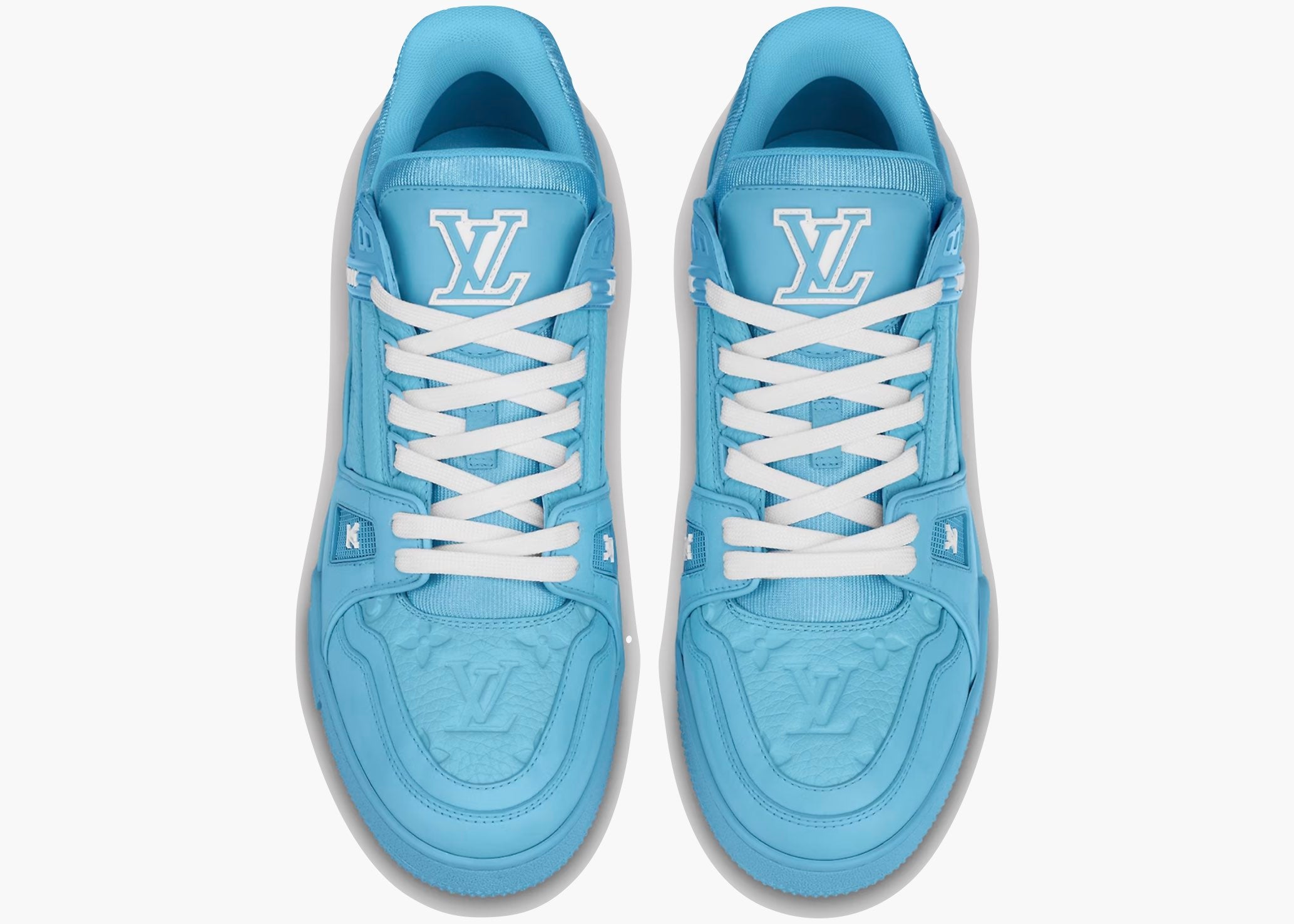 Louis Vuitton Trainer Blue Embossed Monogram 1AARFI Hype Clothinga Limited Edition