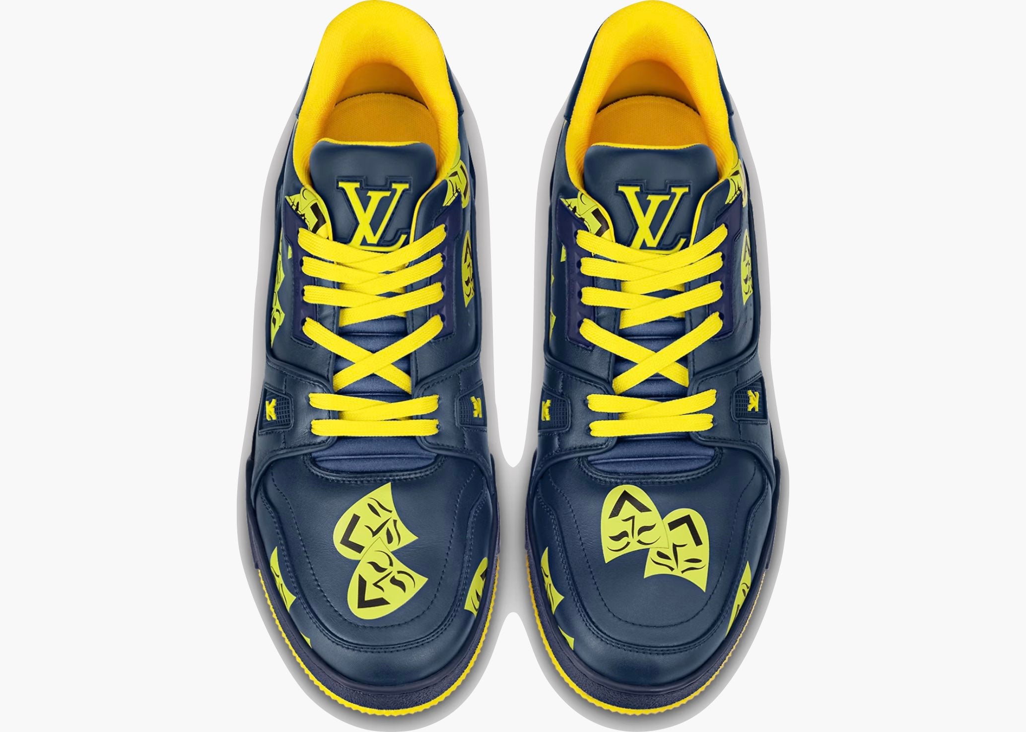 Louis Vuitton Trainer Navy Yellow