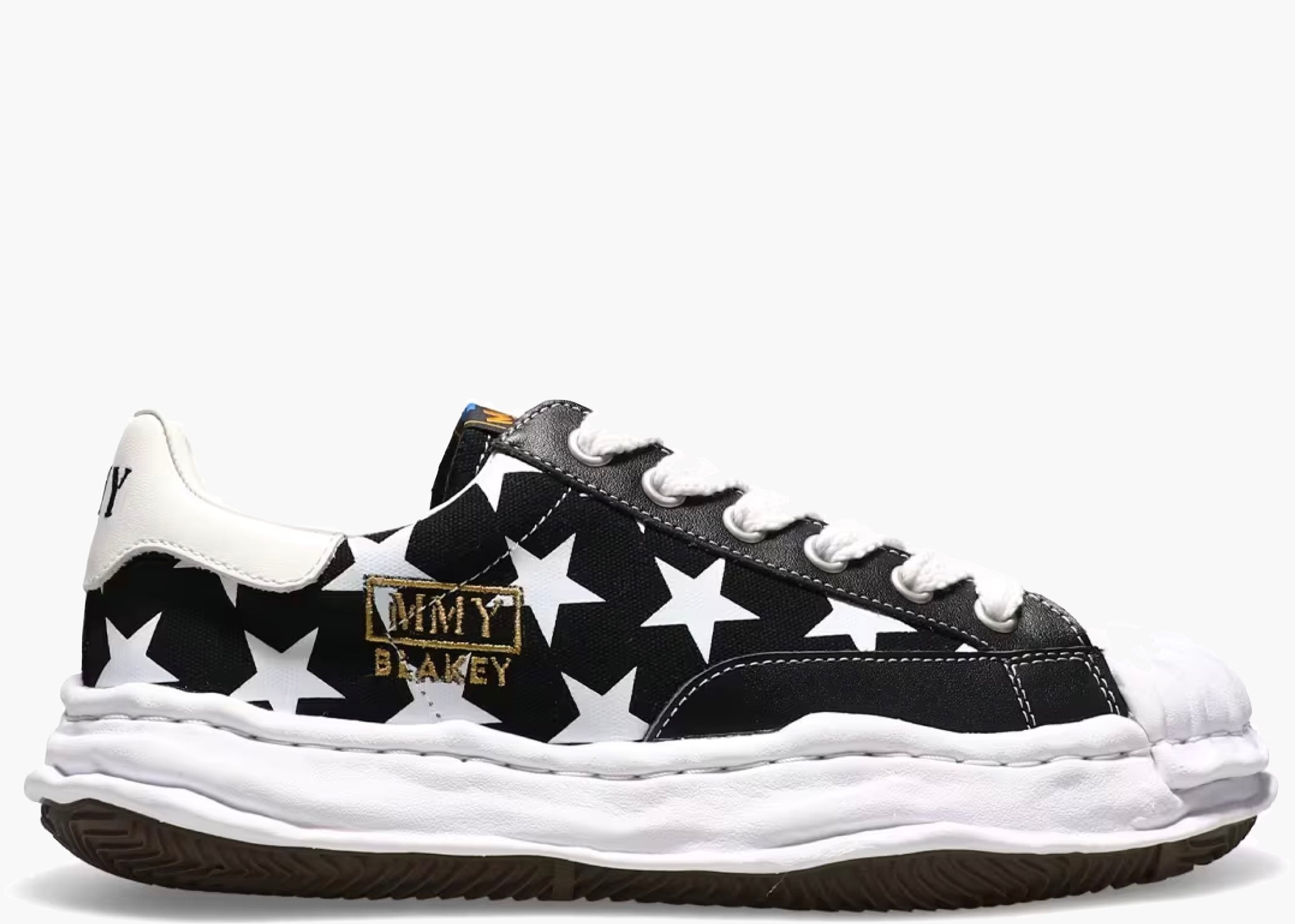 Mihara Yasuhiro Blakey OG Sole Canvas Low Atmos Star Print Black C09FW710-BLK Hype Clothinga Limited Edition