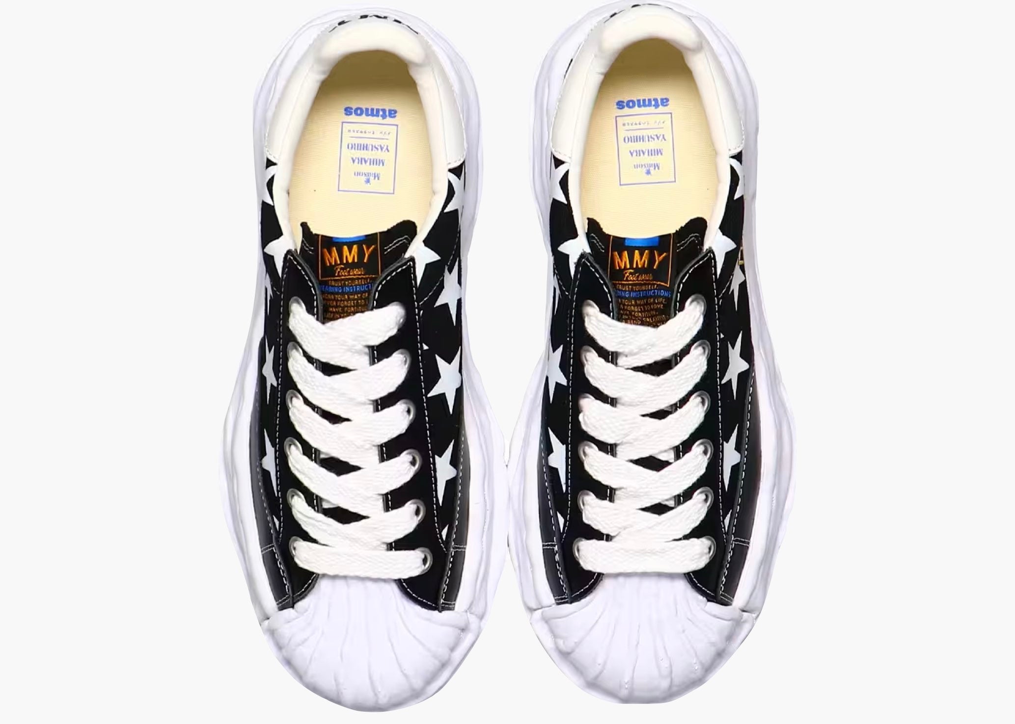Mihara Yasuhiro Blakey OG Sole Canvas Low Atmos Star Print Black C09FW710-BLK Hype Clothinga Limited Edition