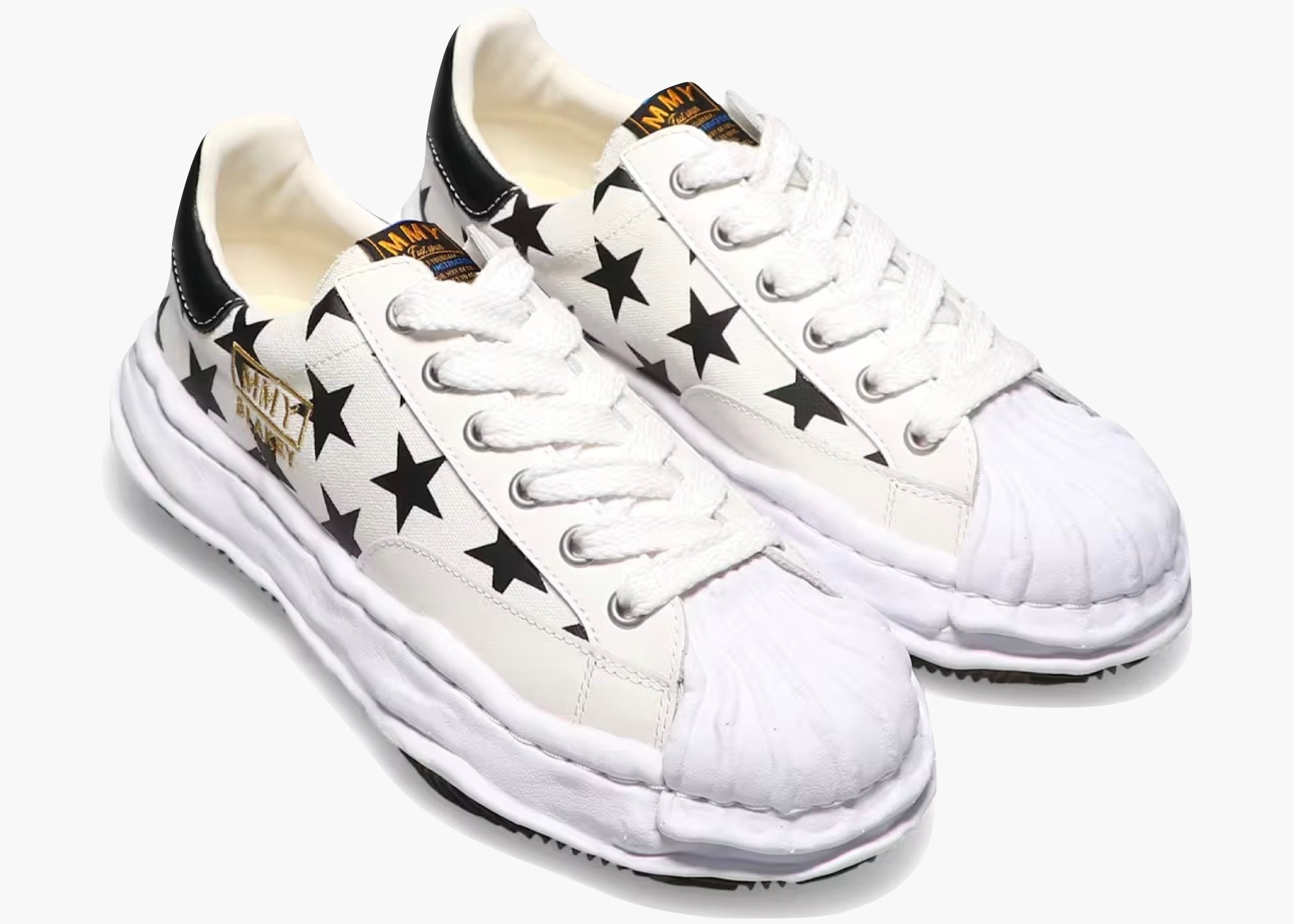 Mihara Yasuhiro Blakey OG Sole Canvas Low Atmos Star Print White C09FW710-WHT Hype Clothinga Limited Edition