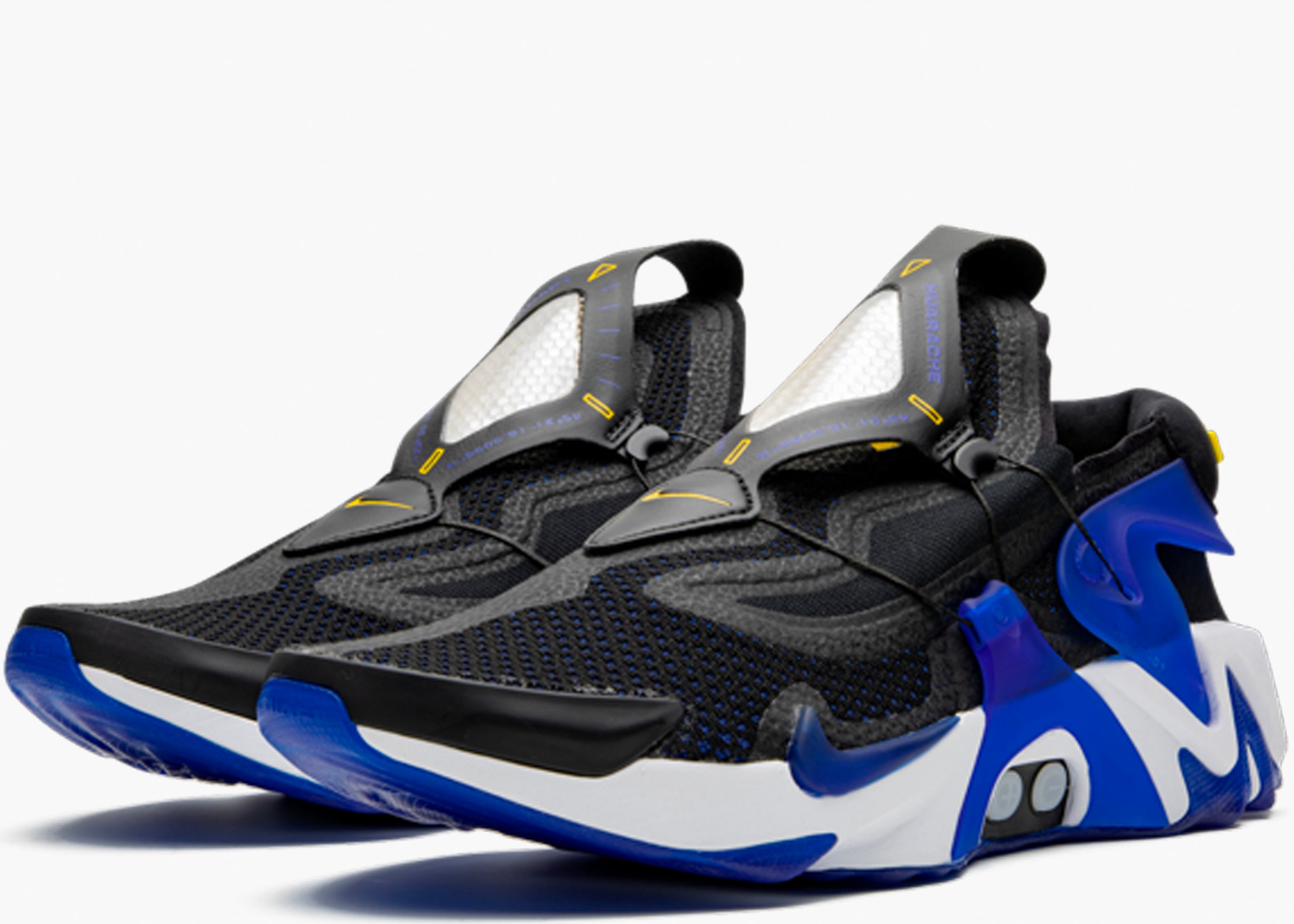 NIKE ADAPT HUARACHE BLACK RACER BLUE BV6397-002 HYPE CLOTHINGA LIMITED EDITION
