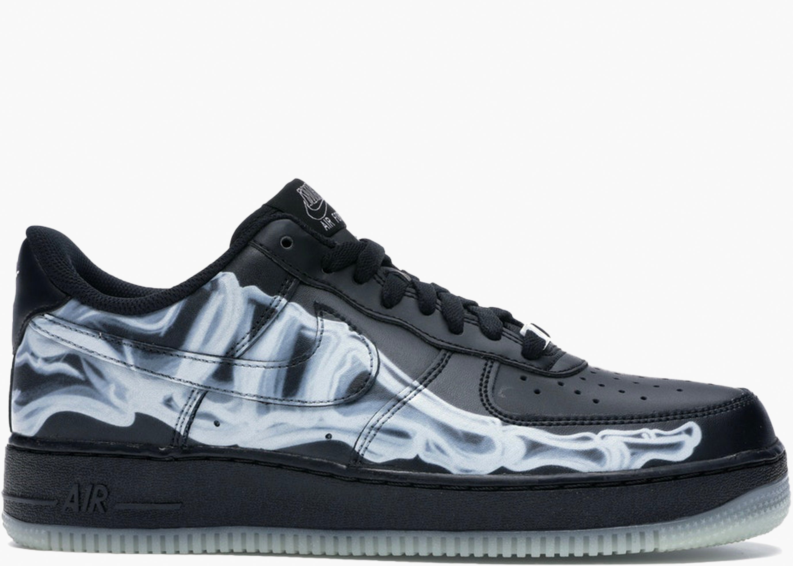 NIKE AIR FORCE 1 LOW SKELETON BLACK BQ7541-001 HYPE CLOTHINGA LIMITED EDITION