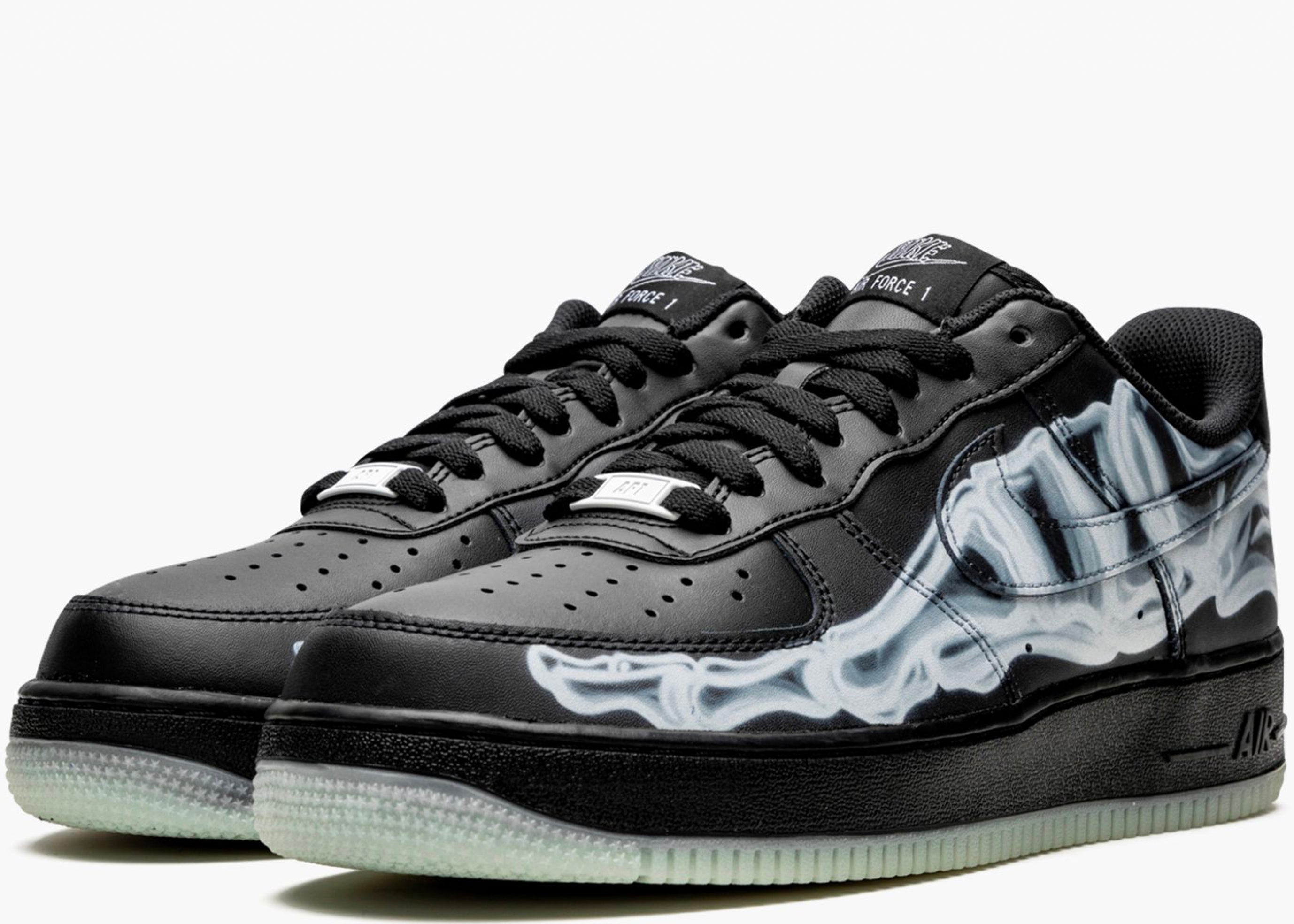 NIKE AIR FORCE 1 LOW SKELETON BLACK BQ7541-001 HYPE CLOTHINGA LIMITED EDITION