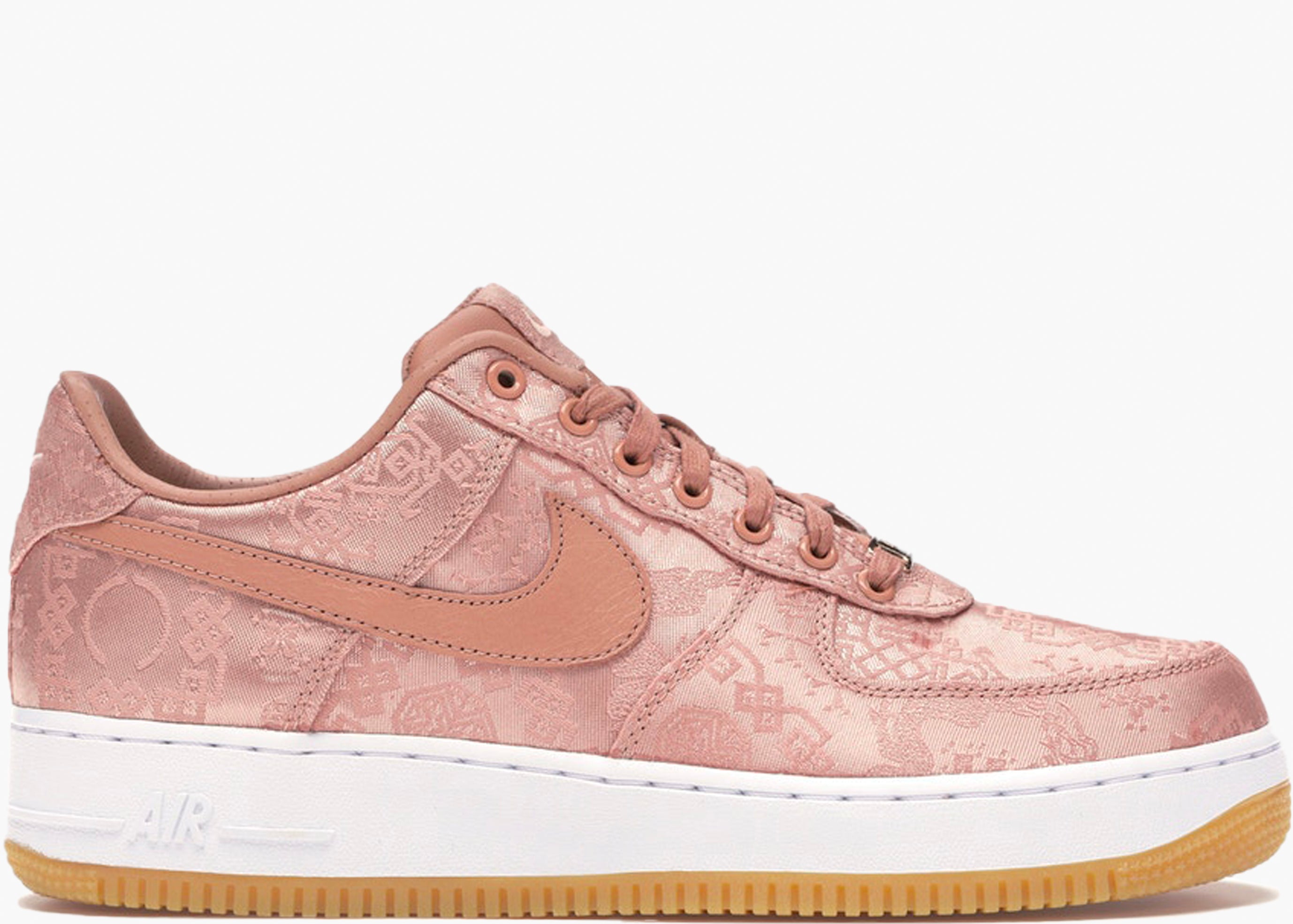 NIKE AIR FORCE 1 LOW X CLOT ROSE GOLD SILK CJ5290-600 HYPE CLOTHINGA LIMITED EDITION