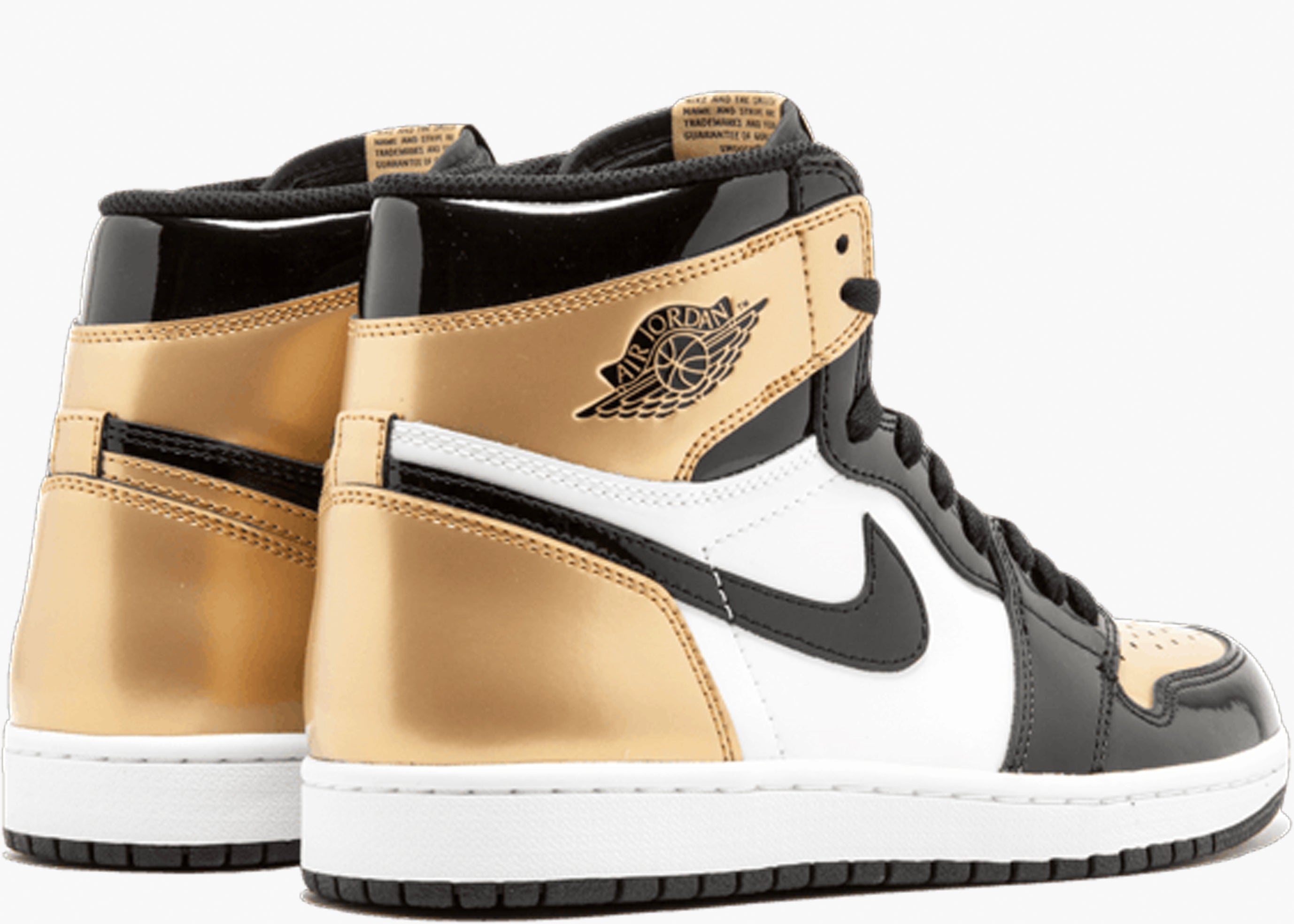 NIKE AIR JORDAN 1 HIGH RETRO PATENT GOLD TOE 861428-007 HYPE CLOTHINGA LIMITED EDITION