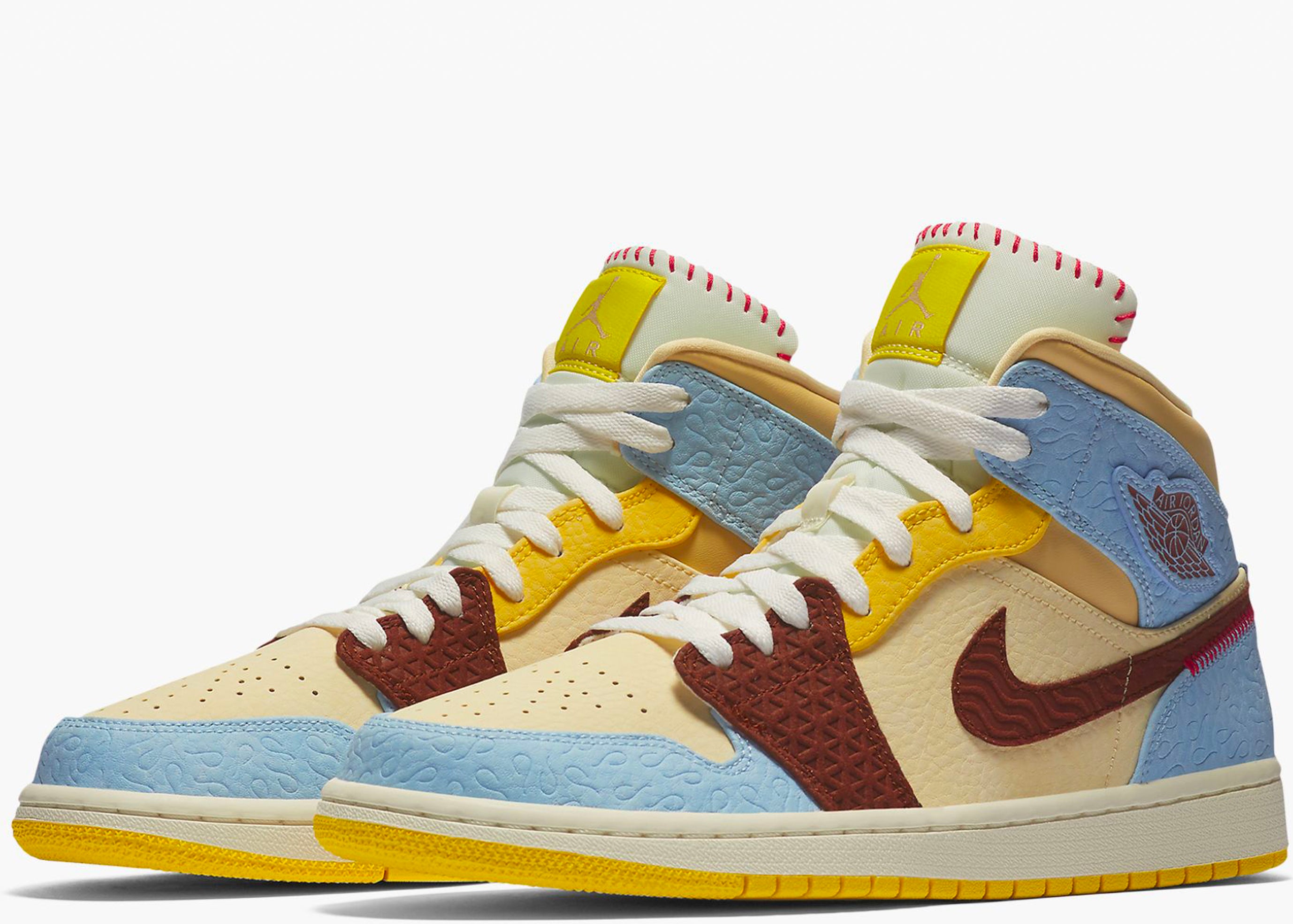 NIKE AIR JORDAN 1 MID MAISON CHATEAU DE ROUGE CU2803-200 HYPE CLOTHINGA LIMITED EDITION