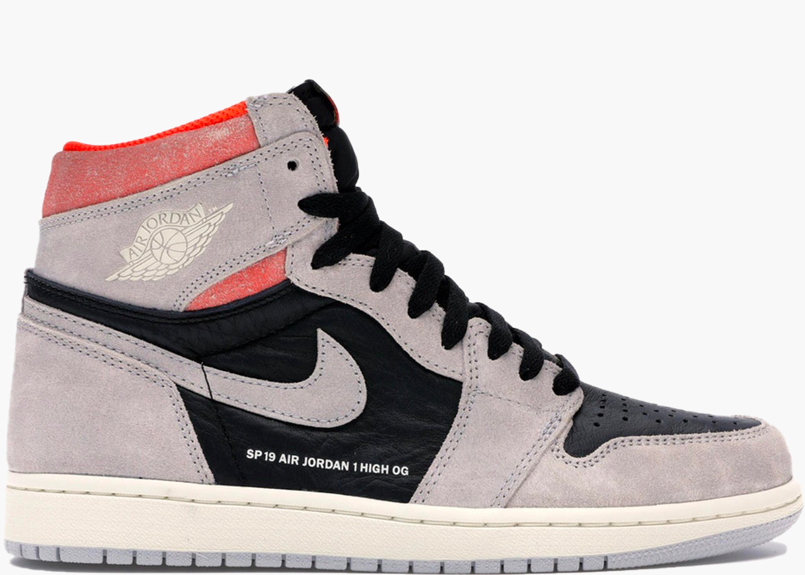 NIKE AIR JORDAN 1 RETRO HIGH NEUTRAL GREY HYPER CRIMSON 555088-018 HYPE CLOTHINGA LIMITED EDITION
