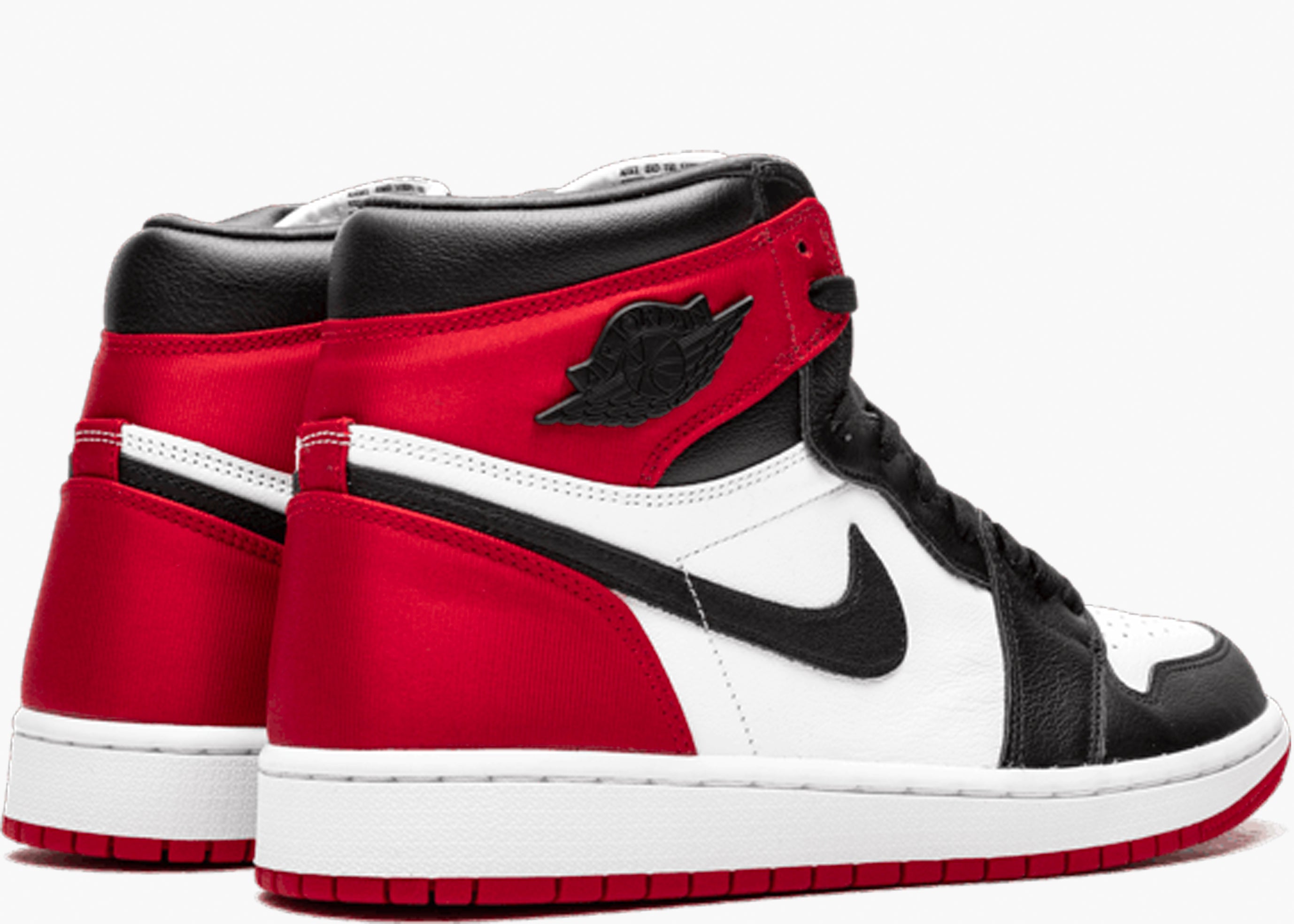 NIKE AIR JORDAN 1 RETRO HIGH SATIN BLACK TOE W CD0461-016 HYPE CLOTHINGA LIMITED EDITION