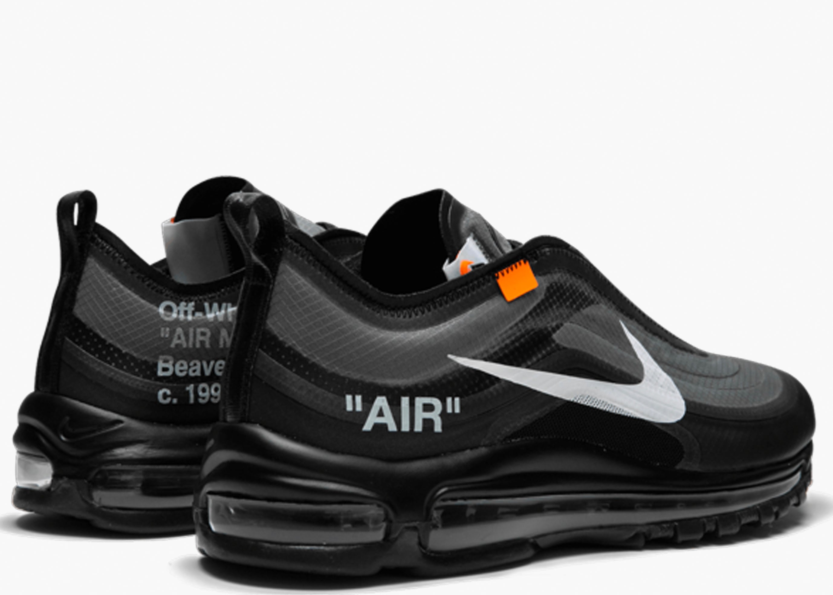 NIKE AIR MAX 97 OFF-WHITE BLACK AJ4585-001 HYPE CLOTHINGA LIMITED EDITION