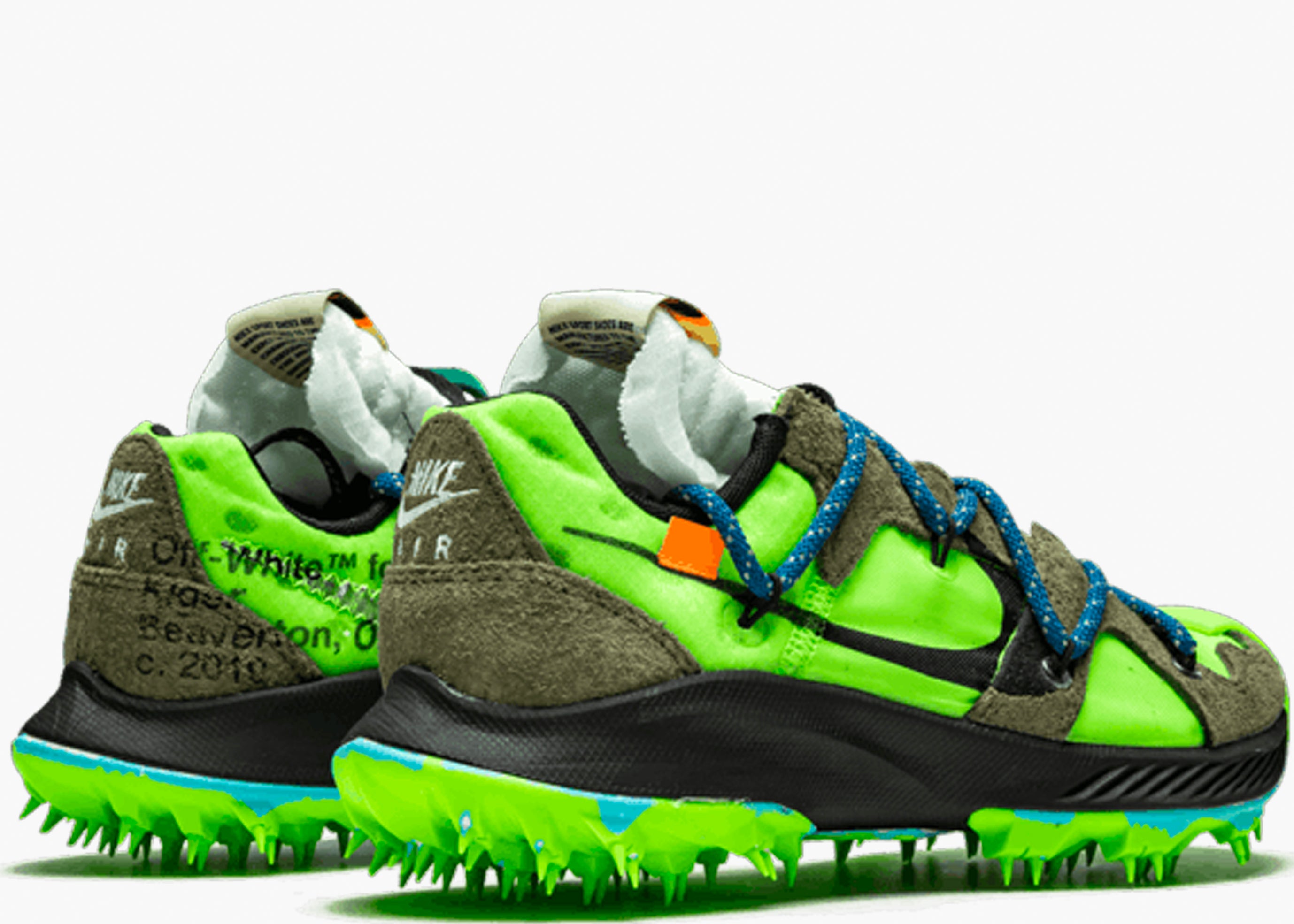 NIKE ZOOM TERRA KIGER 5 X OFF-WHITE W GREEN CD8179-300 HYPE CLOTHINGA LIMITED EDITION
