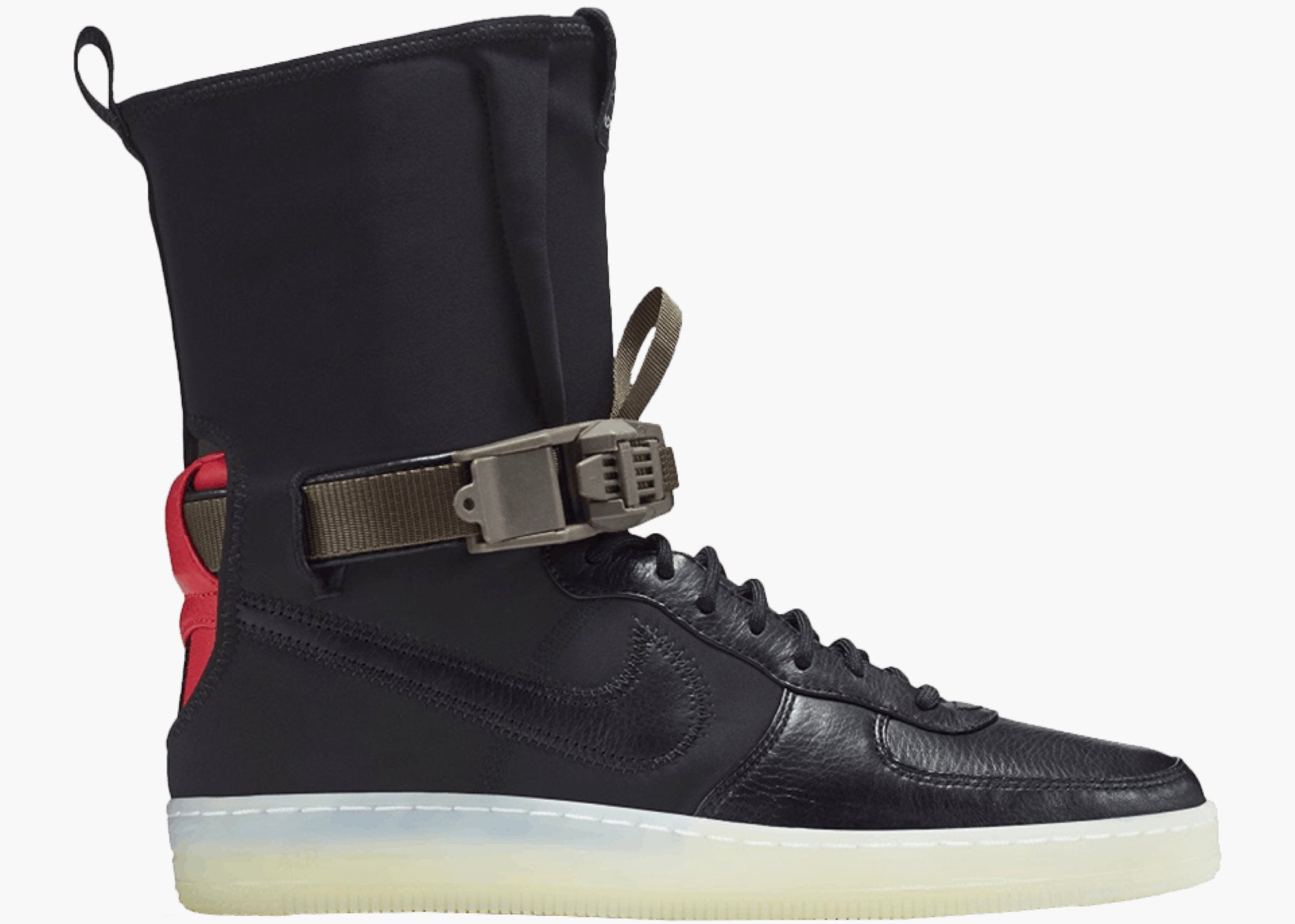 Nike Air Force 1 Downtown Acronym Black Crimson 649941-006 Hype Clothinga