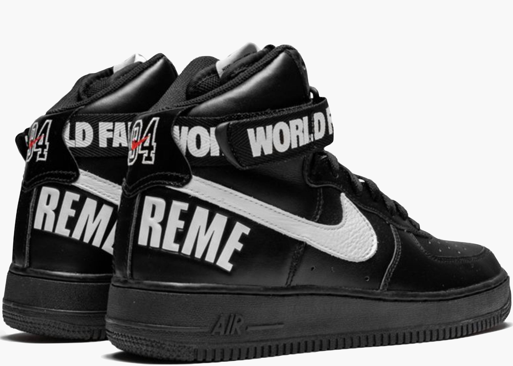 Nike Air Force 1 High Supreme World Famous Black 698696-010 Hype Clothinga