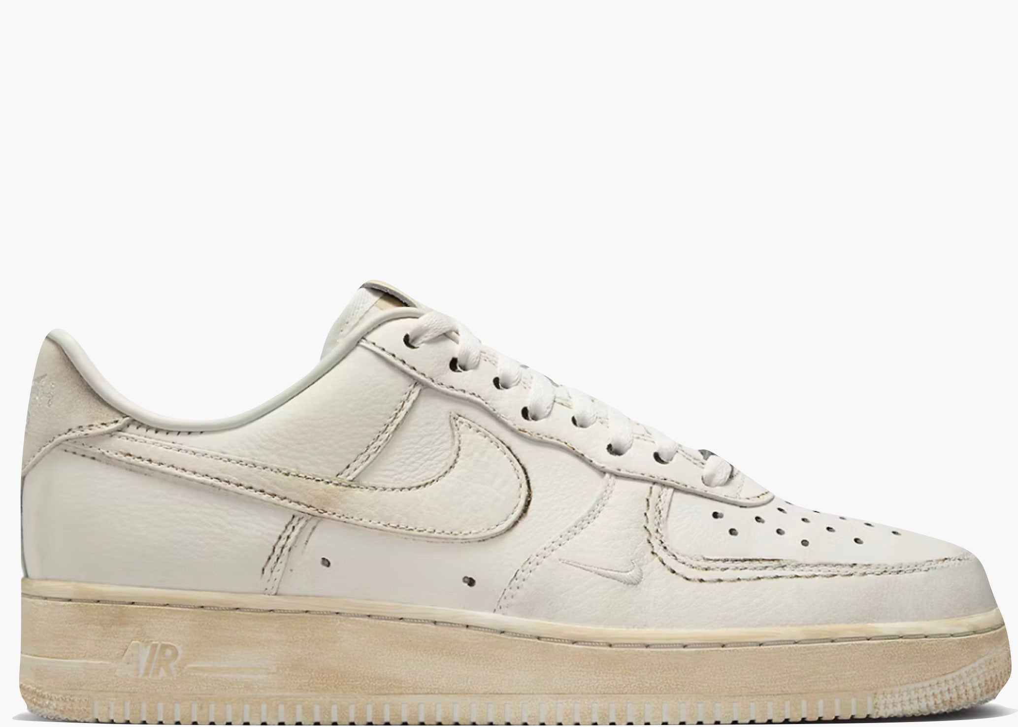 Nike Air Force 1 Low .SWOOSH Dirty Triple White HJ9346-100 Hype Clothinga Limited Edition