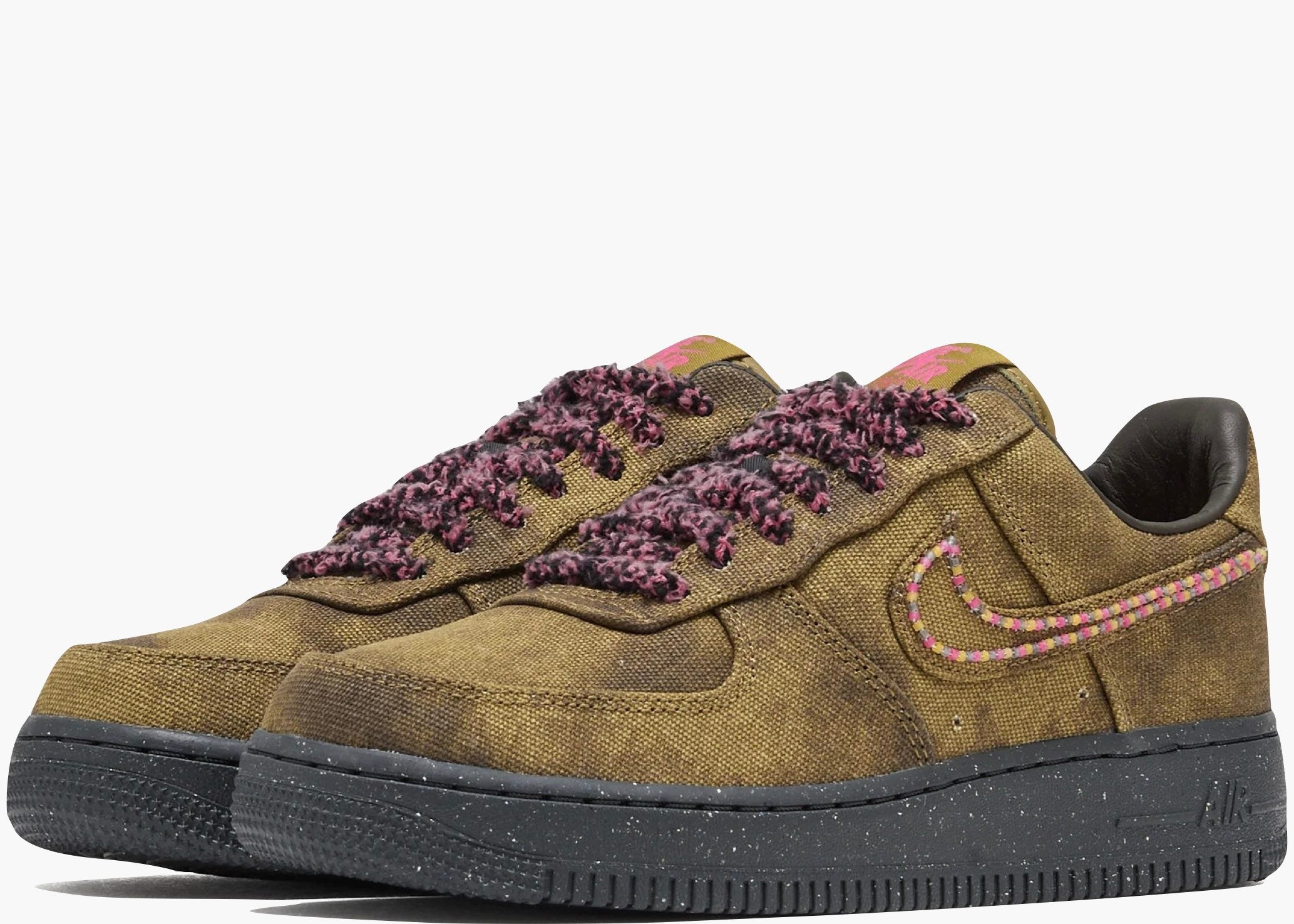 Nike Air Force 1 Low '07 QS Boucle Desert Moss Fierce Pink IO4474-300 Hype Clothinga Limited Edition