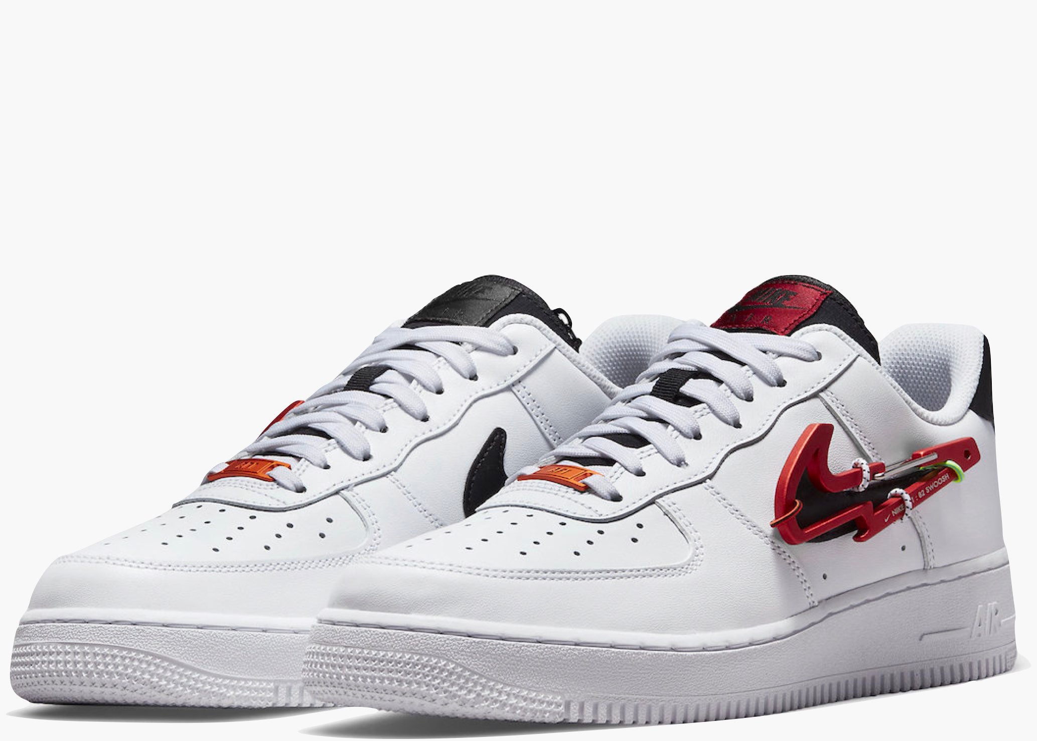 Nike Air Force 1 Low Carabiner Swoosh Red Hype Clothinga Limited Edition