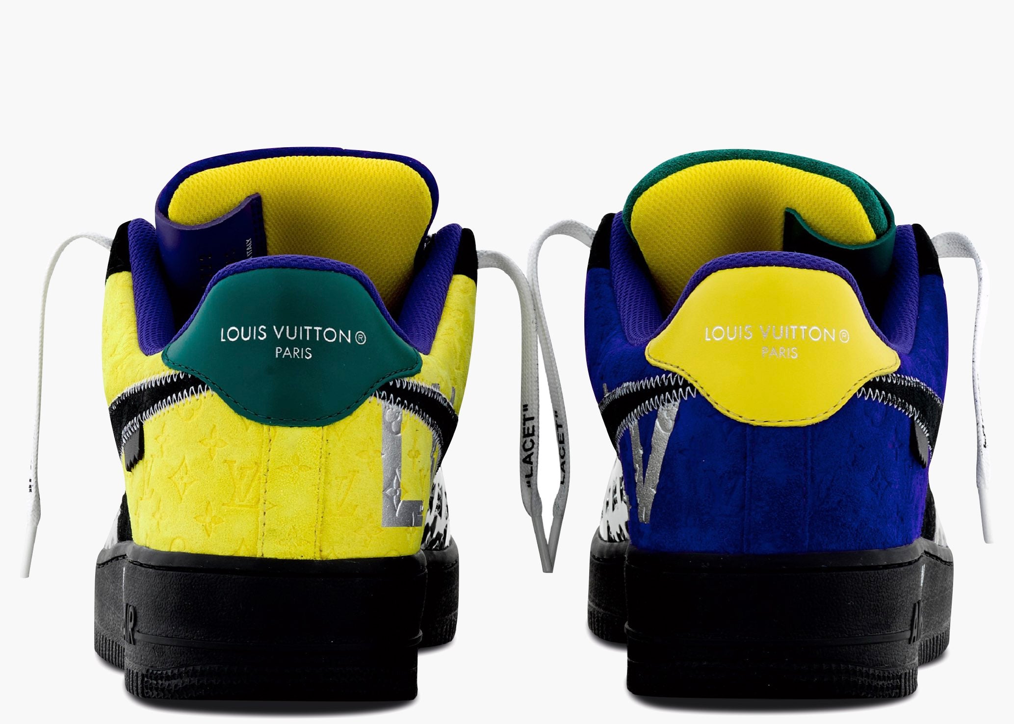 Nike Air Force 1 Low Louis Vuitton By Virgil Abloh Black Metallic Silver | Hype Clothinga