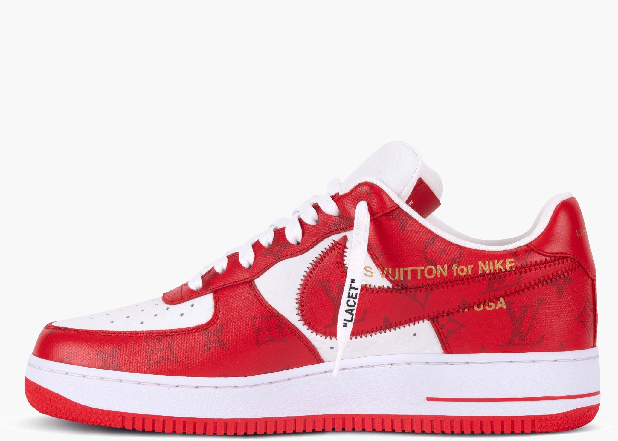 Nike Air Force 1 Low Louis Vuitton By Virgil Abloh Red | Hype Clothinga