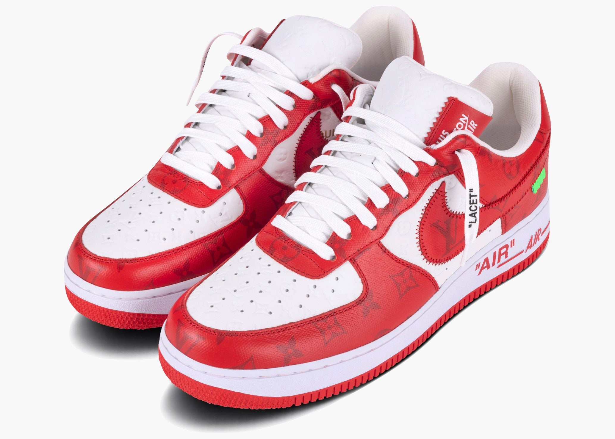 Nike Air Force 1 Low Louis Vuitton By Virgil Abloh Red | Hype Clothinga
