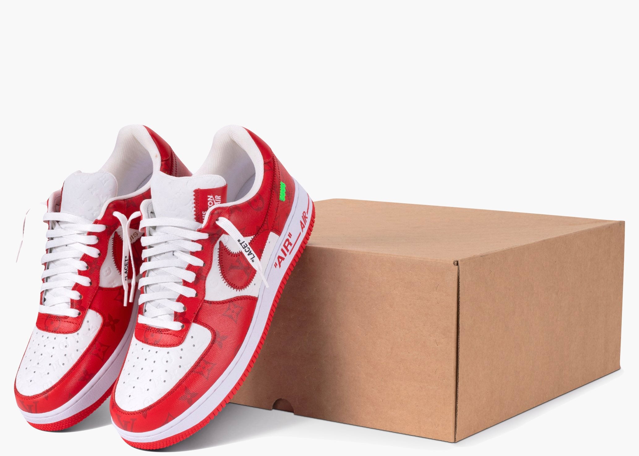 Nike Air Force 1 Low Louis Vuitton By Virgil Abloh Red | Hype Clothinga